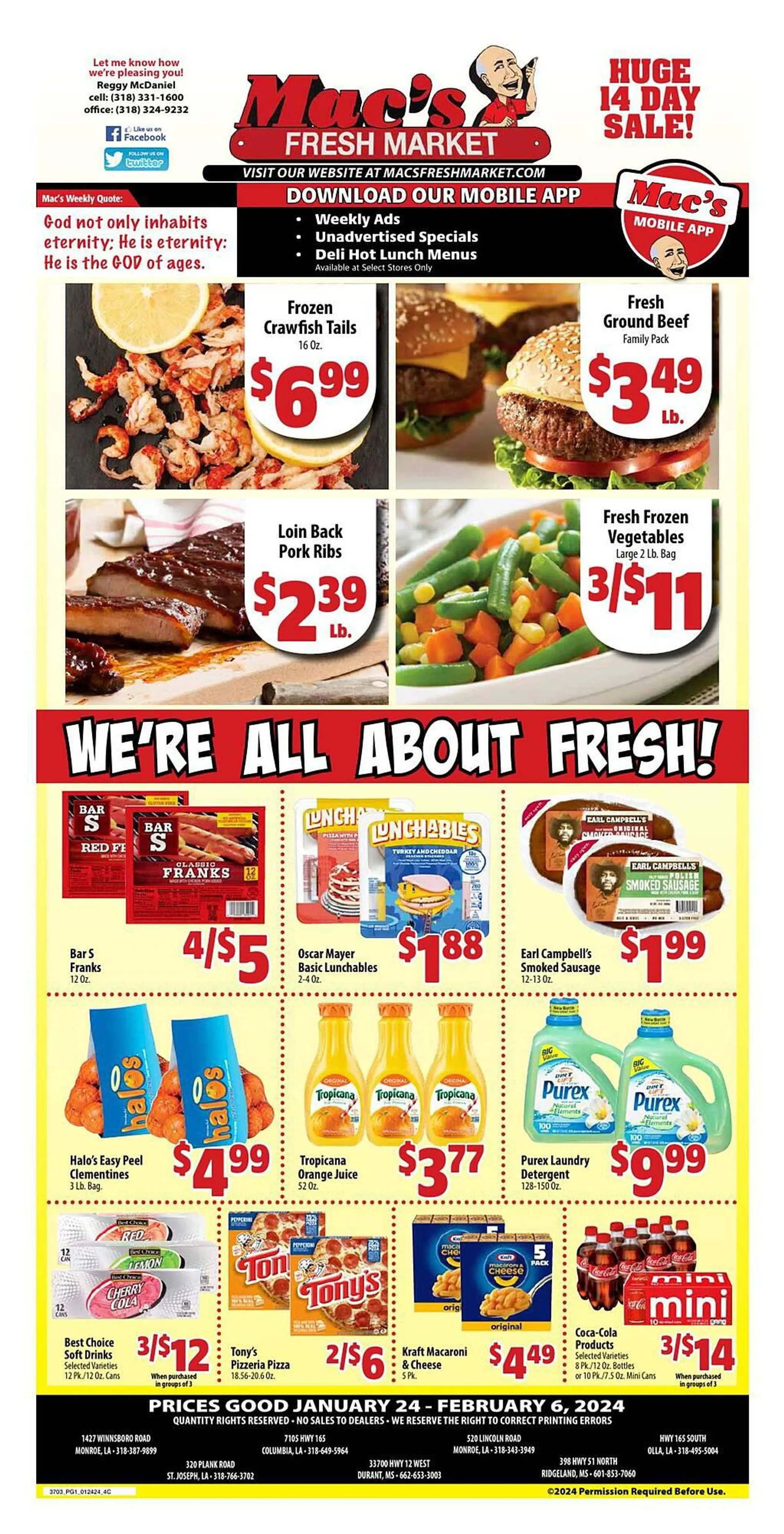 Weekly ad Mac's Market Weekly Ad from January 25 to February 6 2024 - Page 1