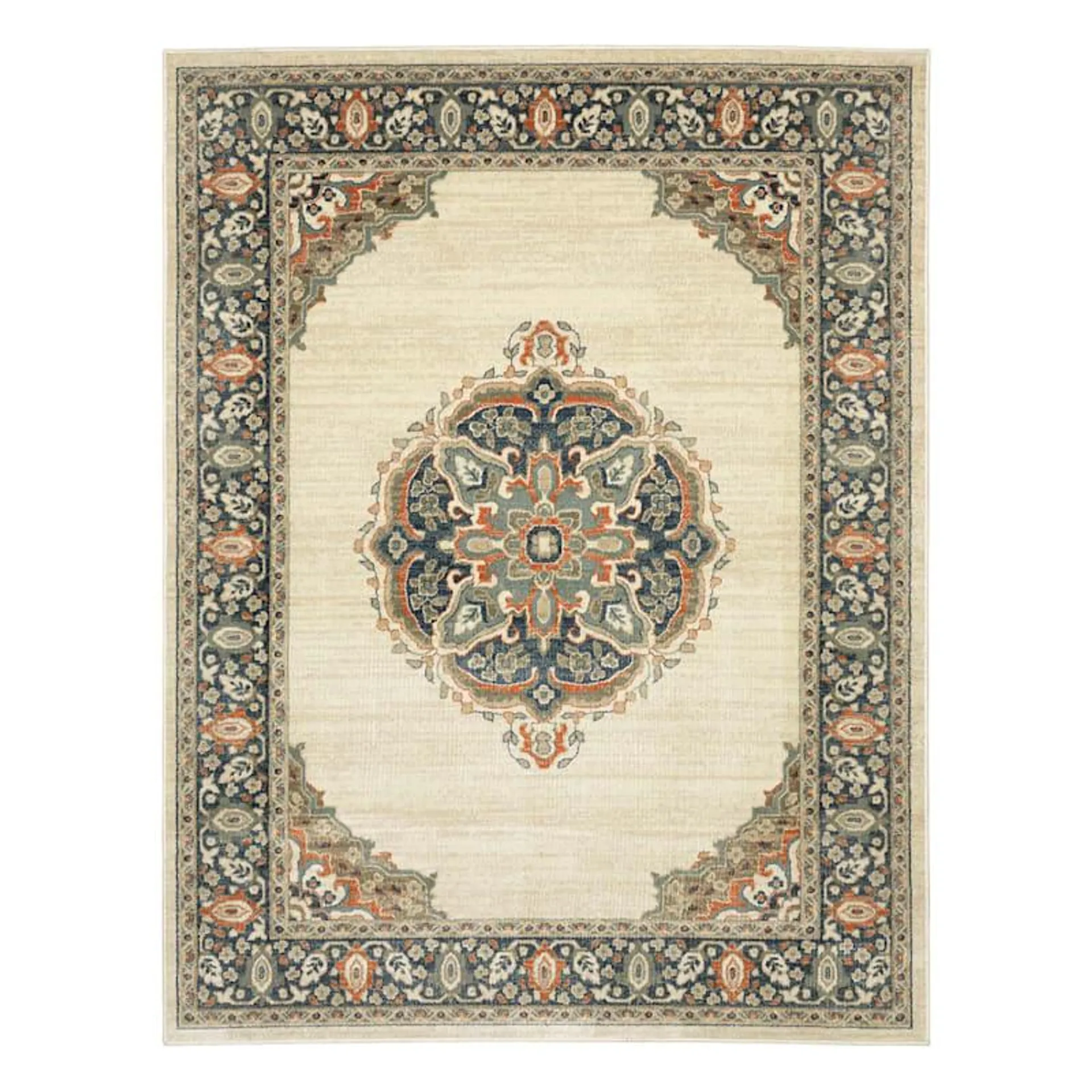 (D477) Frisco Natural Abstract Area Rug, 8x10