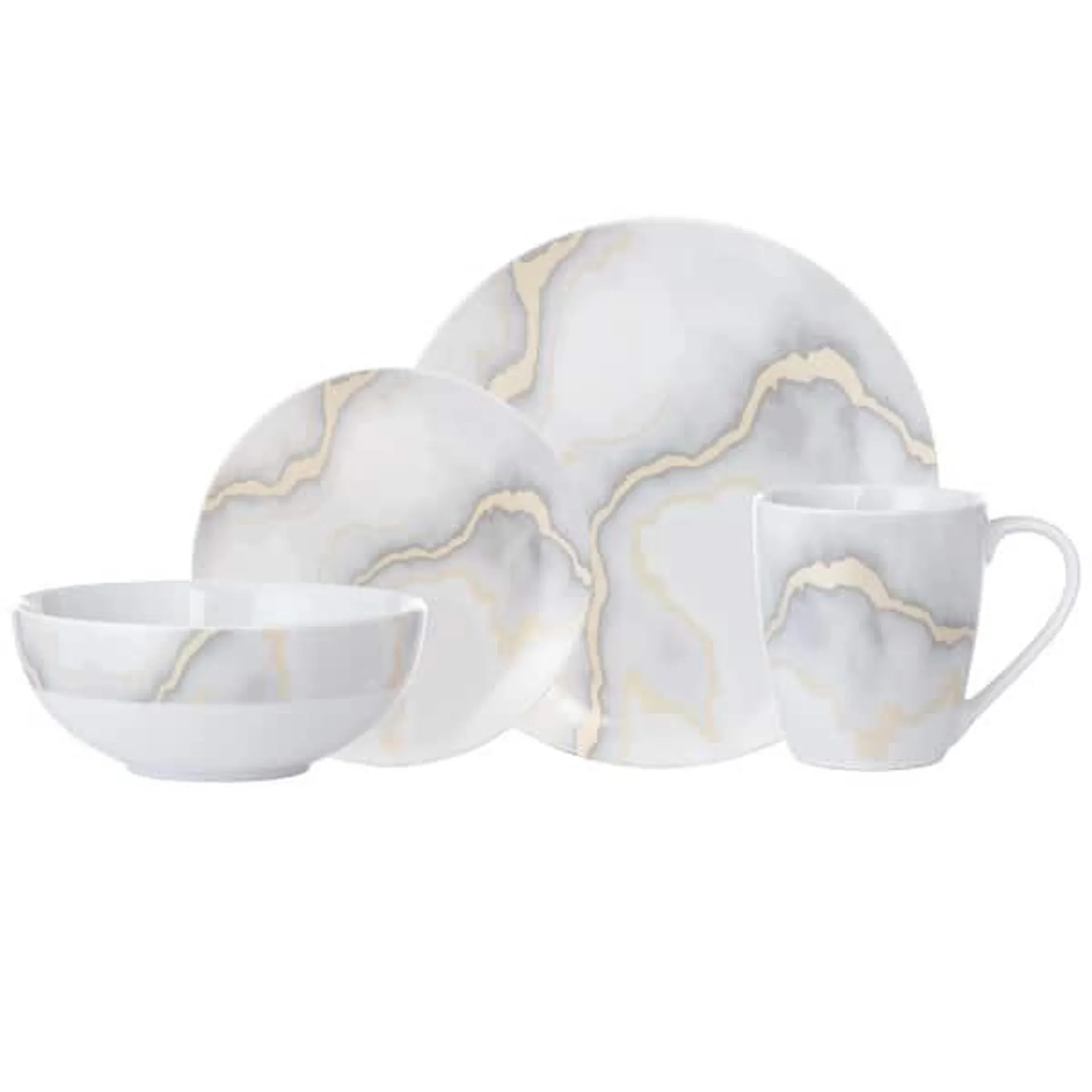 Dinnerset 16PC Electric Marble - 11" x 0'5"