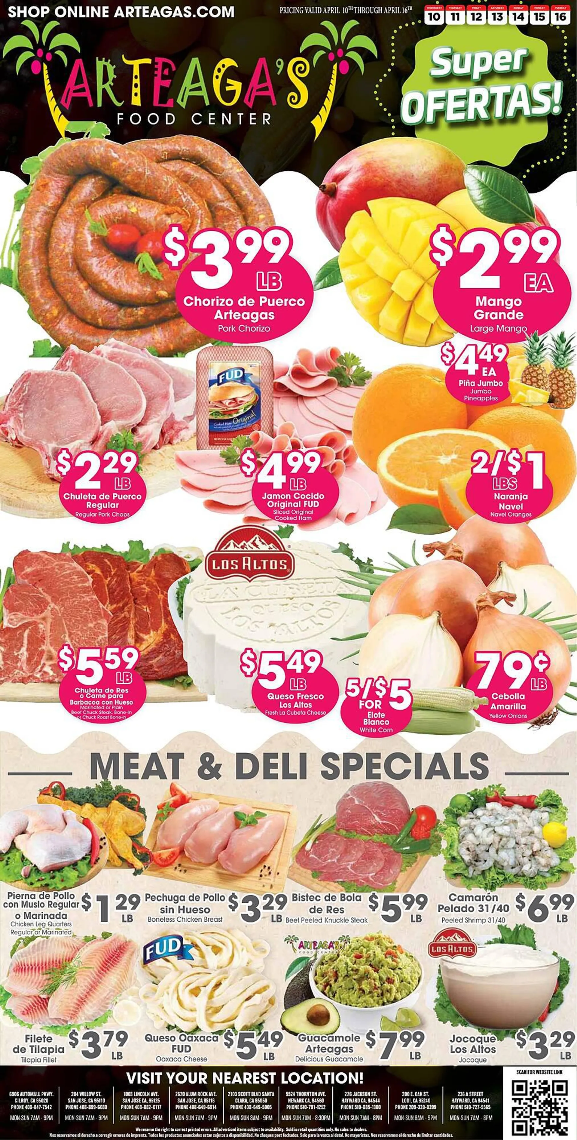 Weekly ad Arteagas Food Center ad from April 10 to April 16 2024 - Page 
