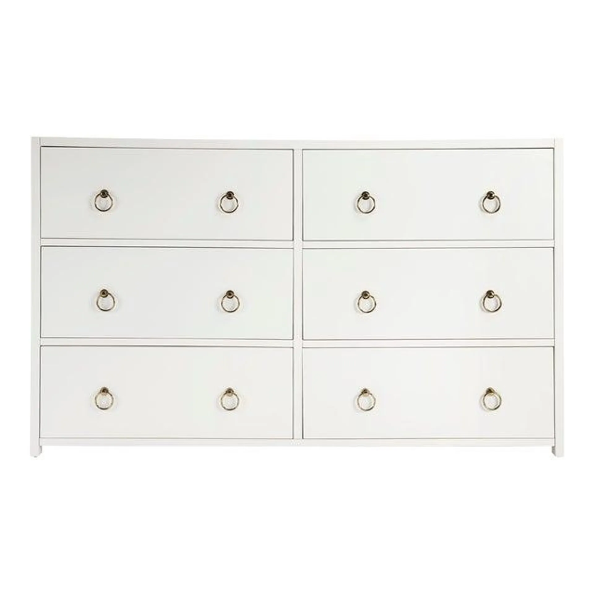 Lark 6 Drawer Dresser, White