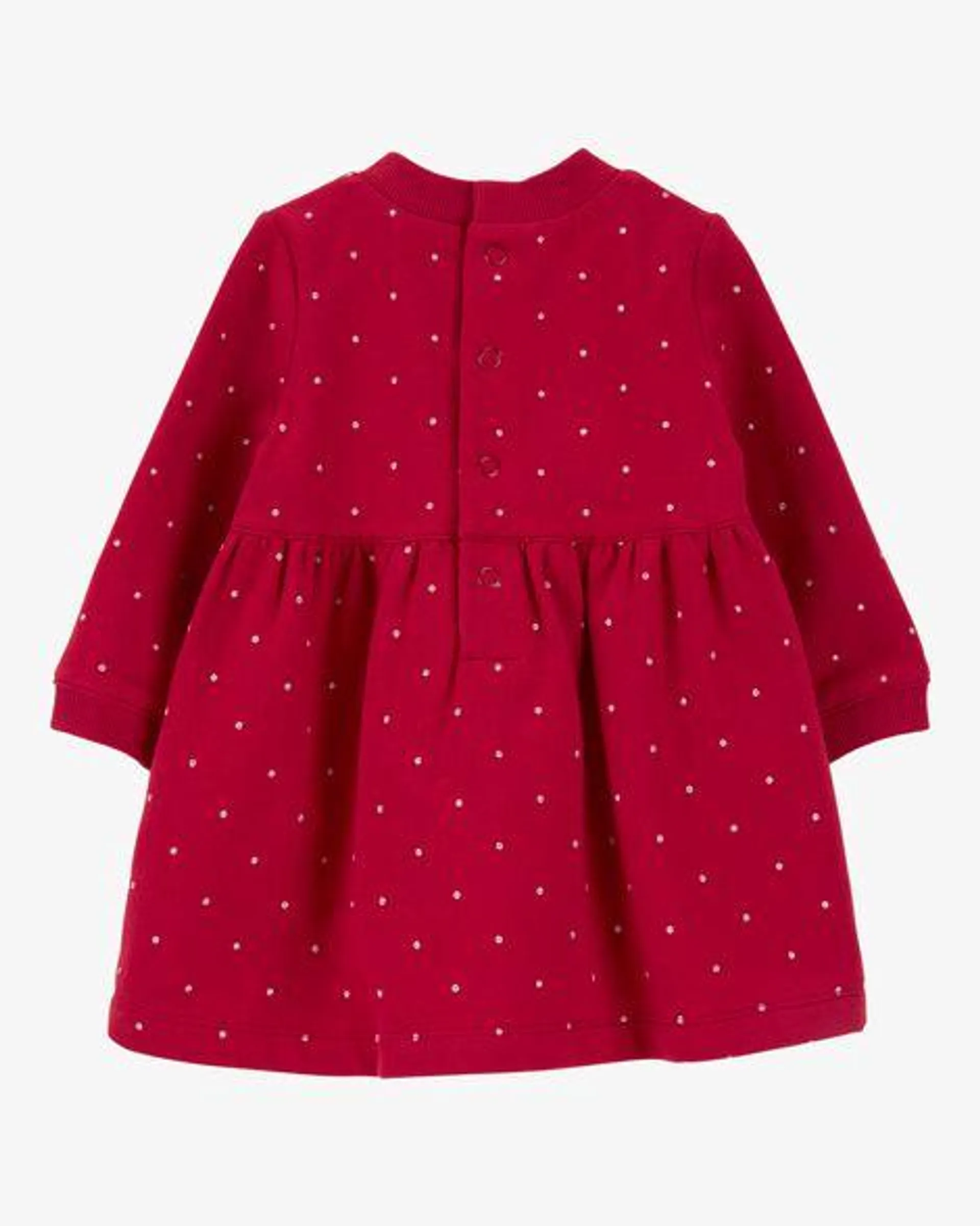 Baby Polka Dot Fleece Holiday Dress