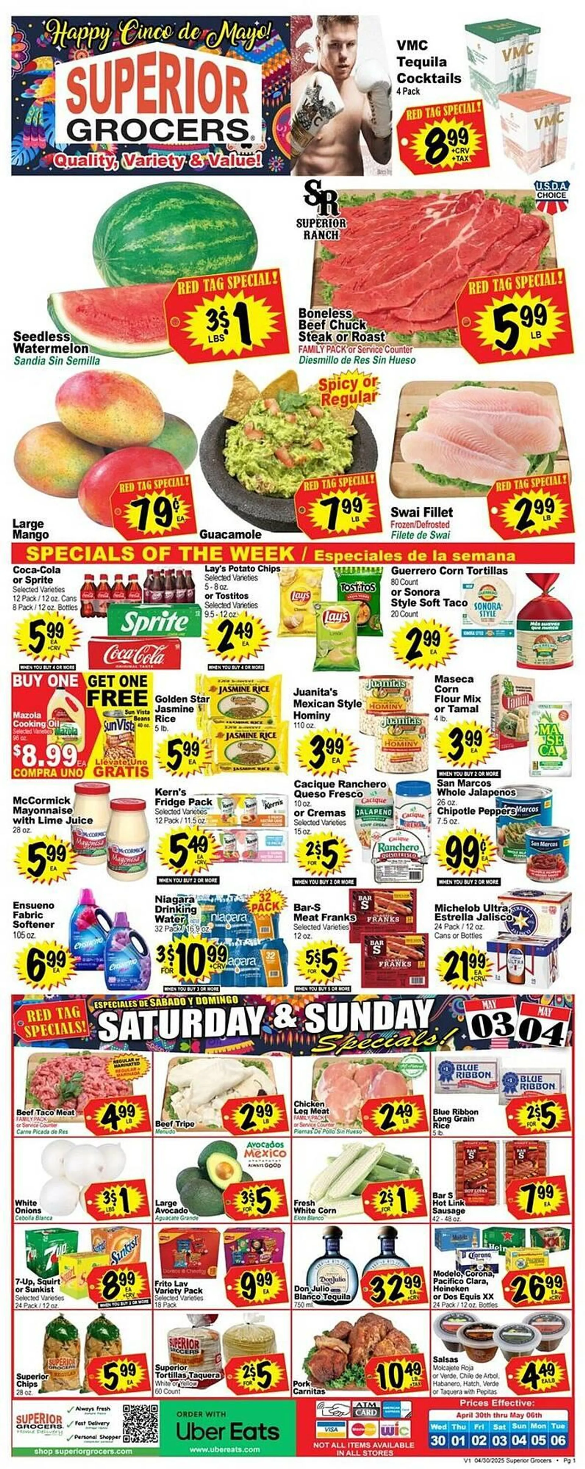 Superior Grocers Weekly Ad - 1