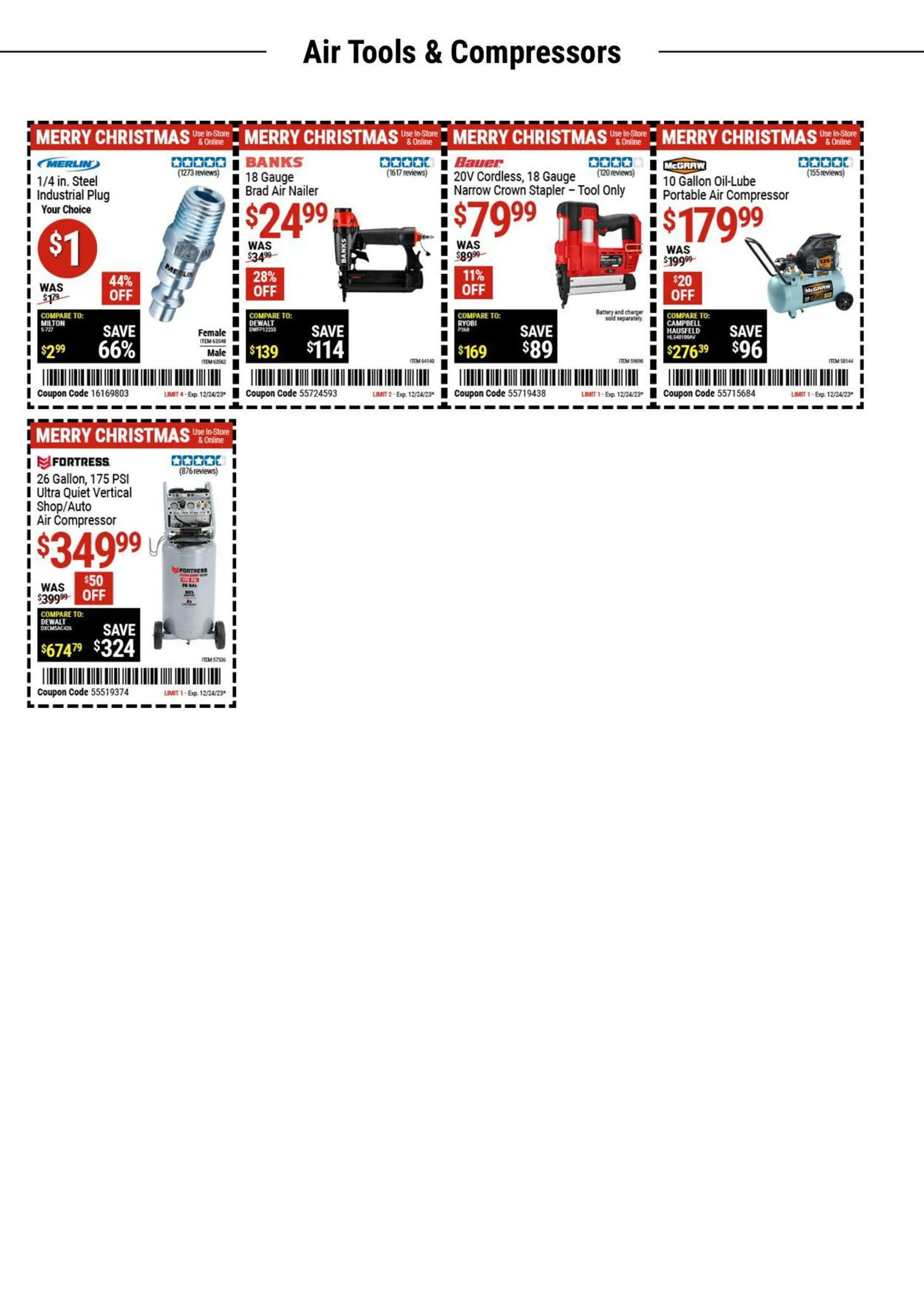 Weekly ad Harbor Freight Current weekly ad from December 11 to December 26 2023 - Page 1