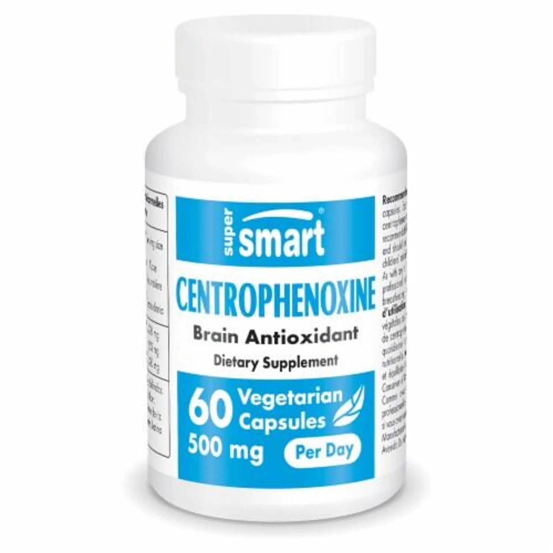 SuperSmart - Centrophenoxine 500mg per Day | Non-GMO & Gluten Free - 60 Vegetarian Capsules