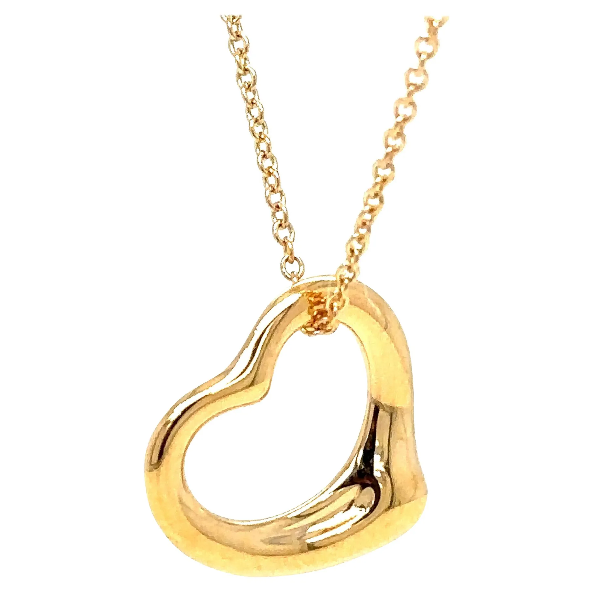 Tiffany & Co 18ct Rose Gold Open Heart Pendant