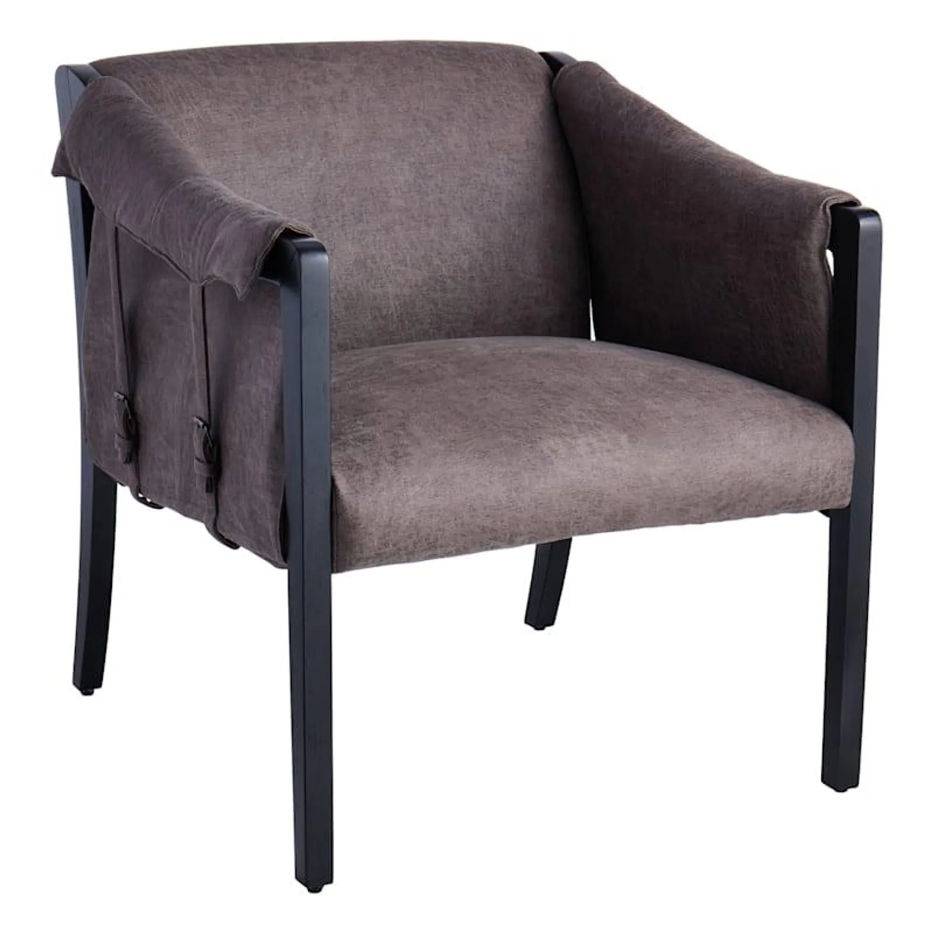 Faux Leather Accent Chair, Grey