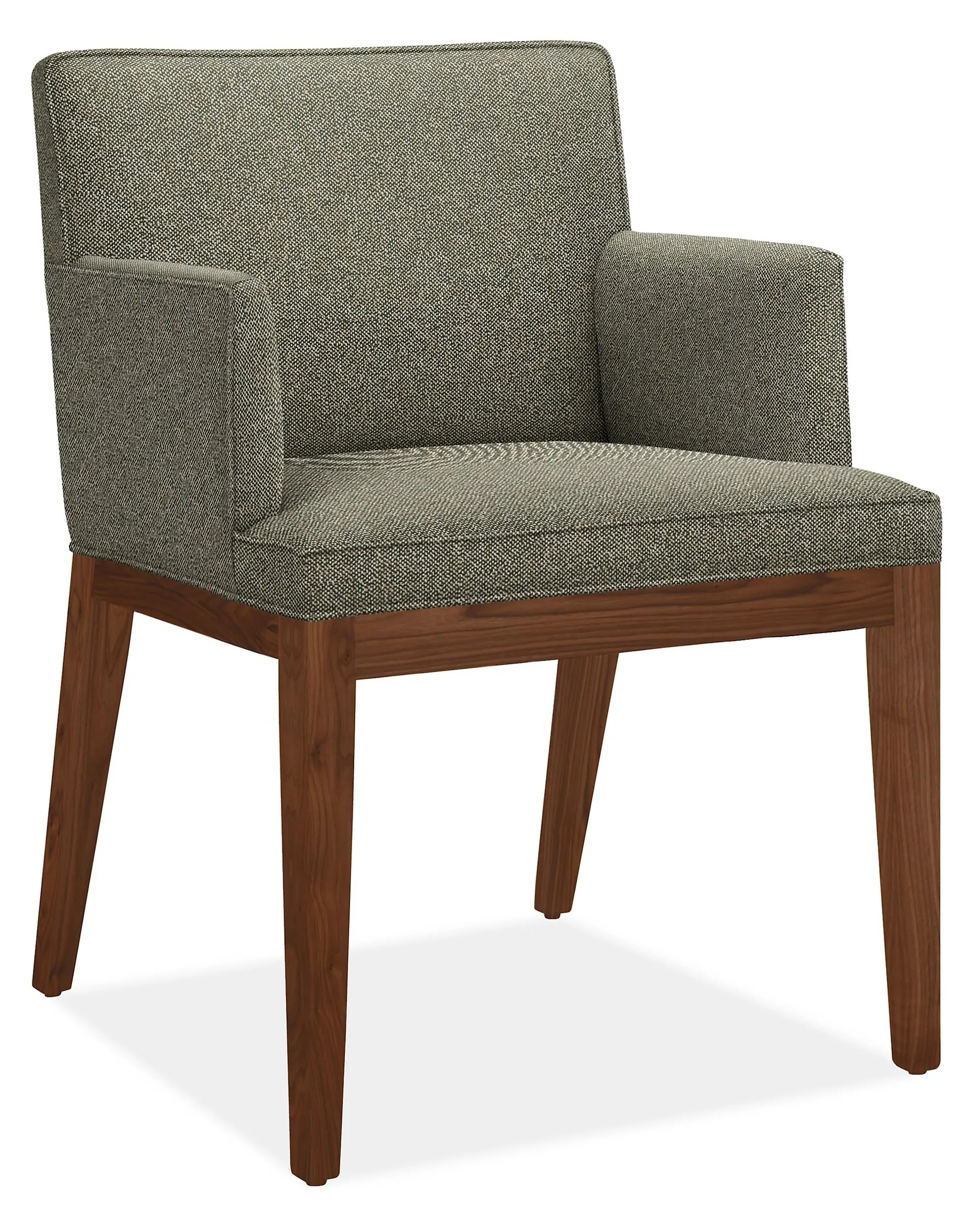 Ansel Arm Chair in Tatum Salt with Walnut Legs