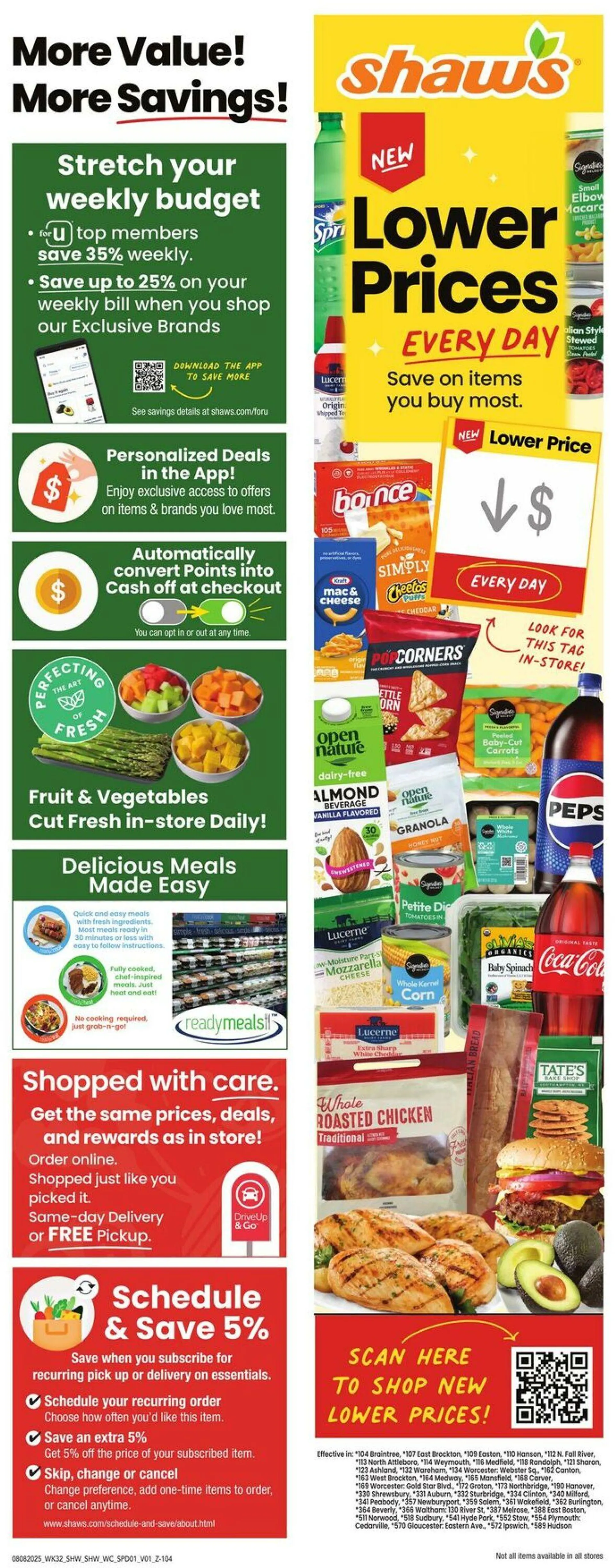 Weekly ad Shaws from August 8 to August 14 2025 - Page 1