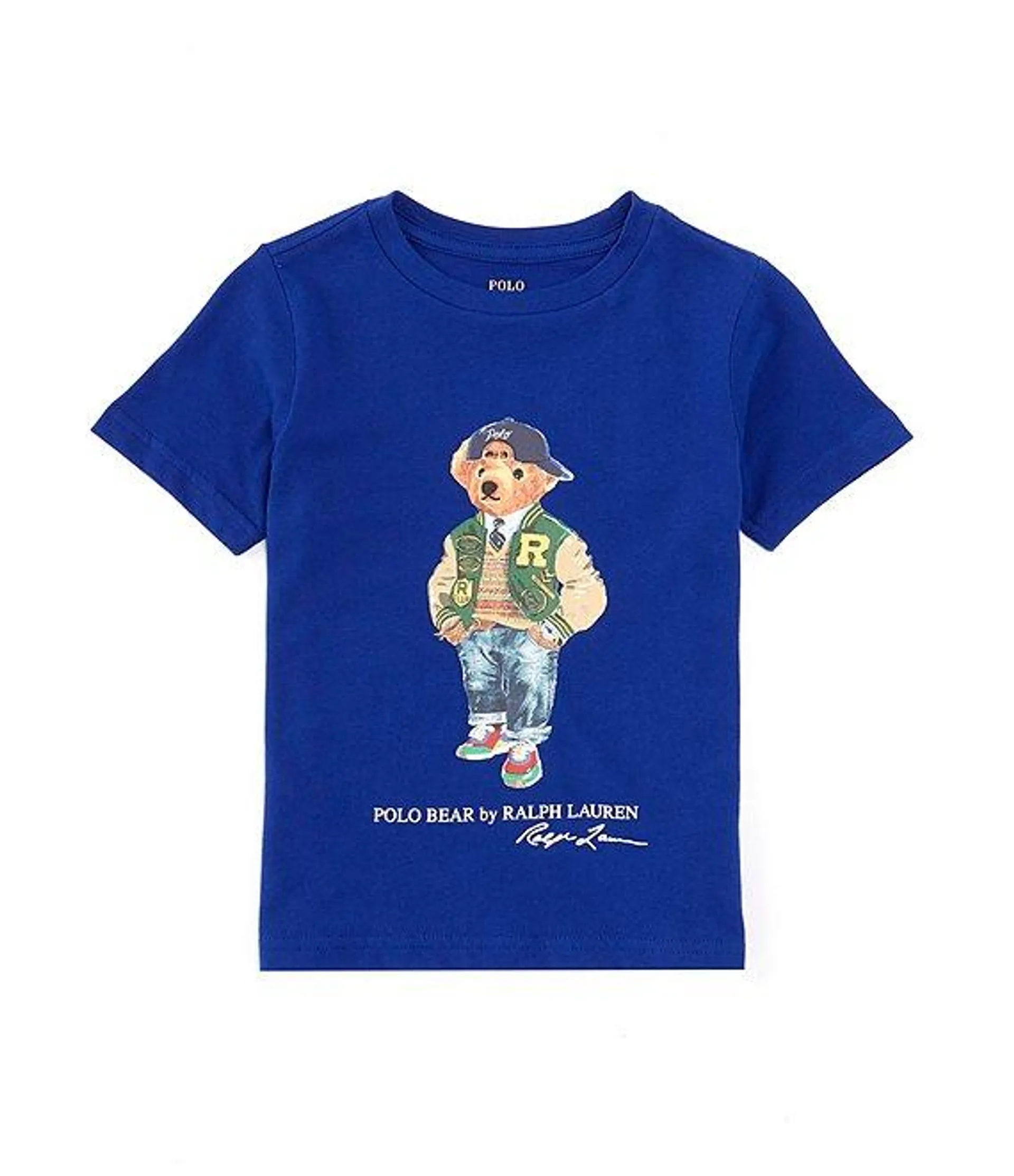 Little Boys 2T-7 Short Sleeve Polo Bear Graphic Jersey T-Shirt