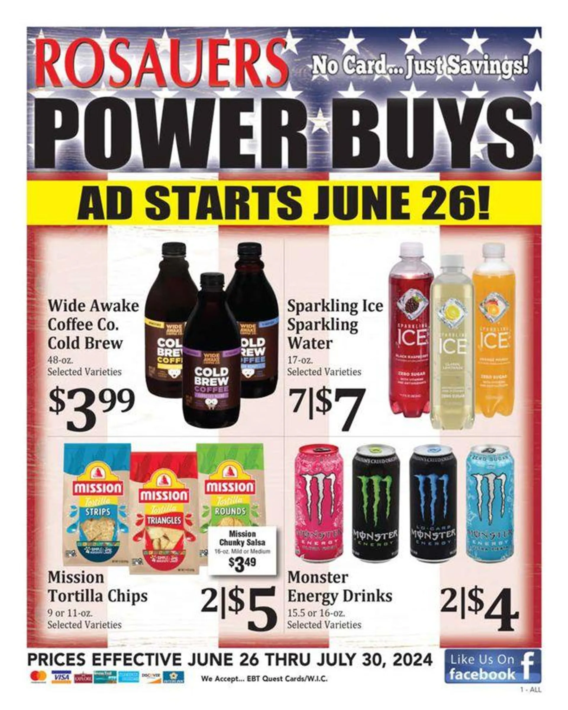 Weekly ad Rosauers Monthly Power Buys from June 26 to July 30 2024 - Page 1