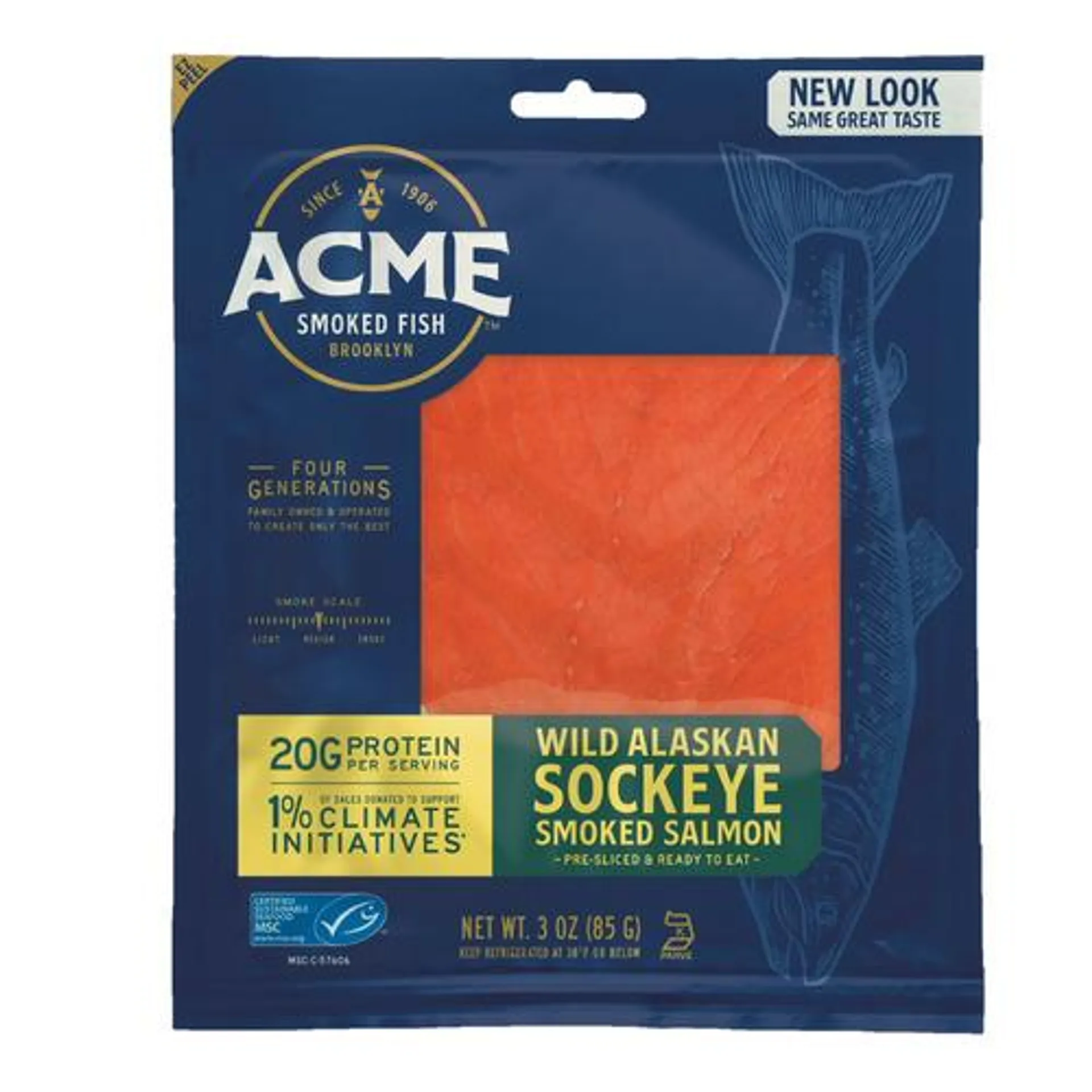 Acme™ wild Alaskan sockeye smoked salmon