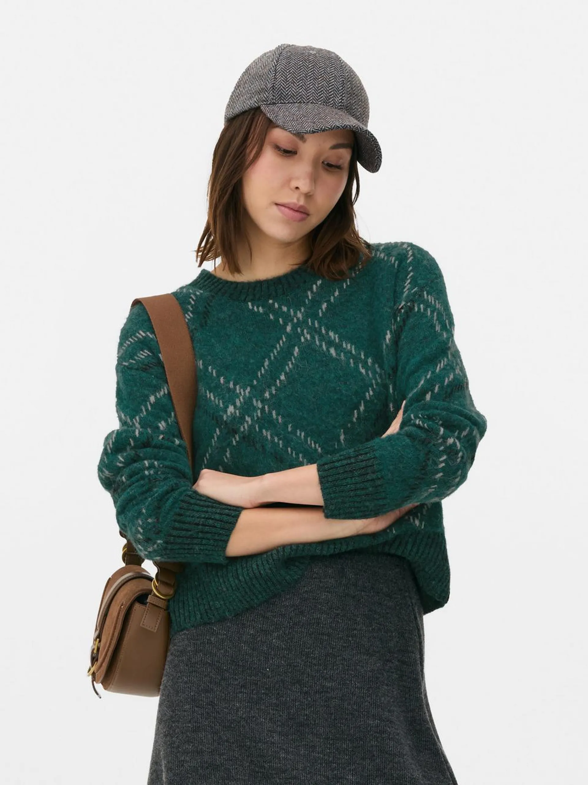 Brushed Argyle Jumper