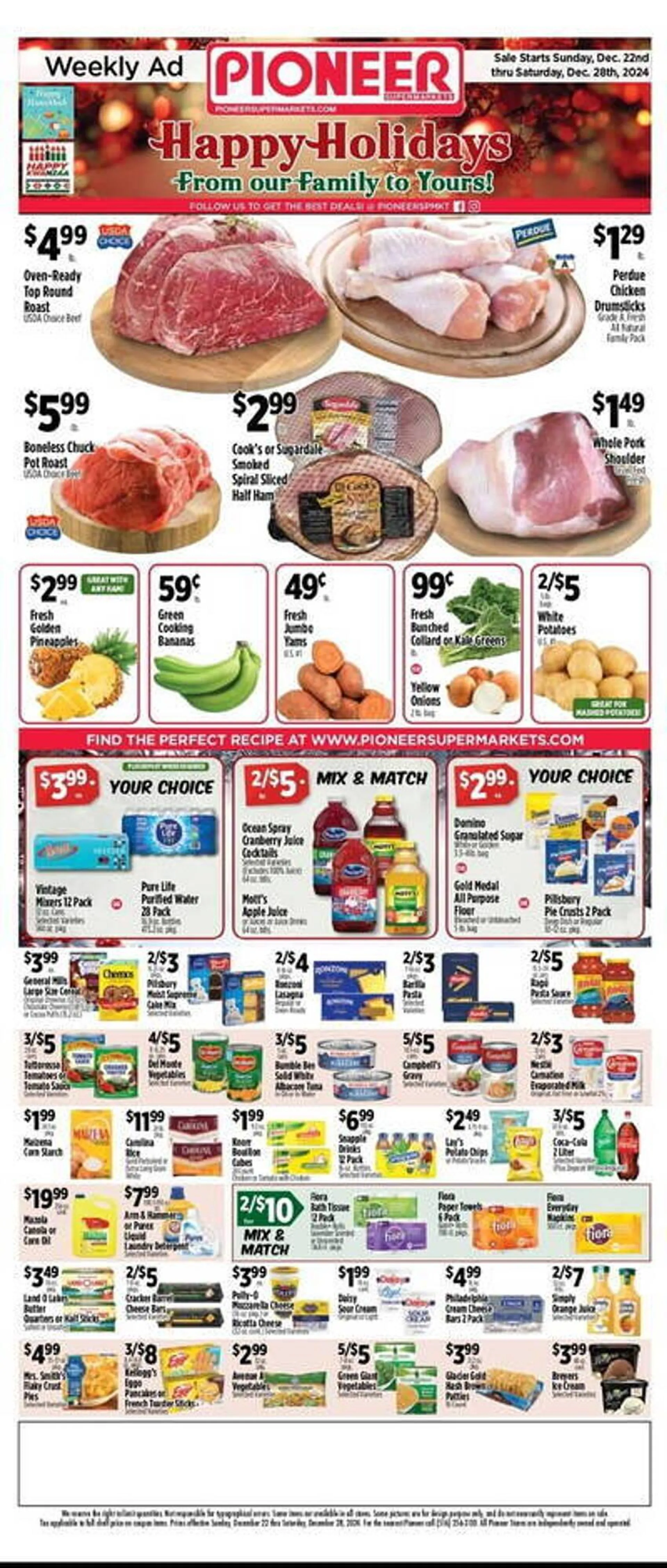 Pioneer Supermarkets Weekly Ad - 1