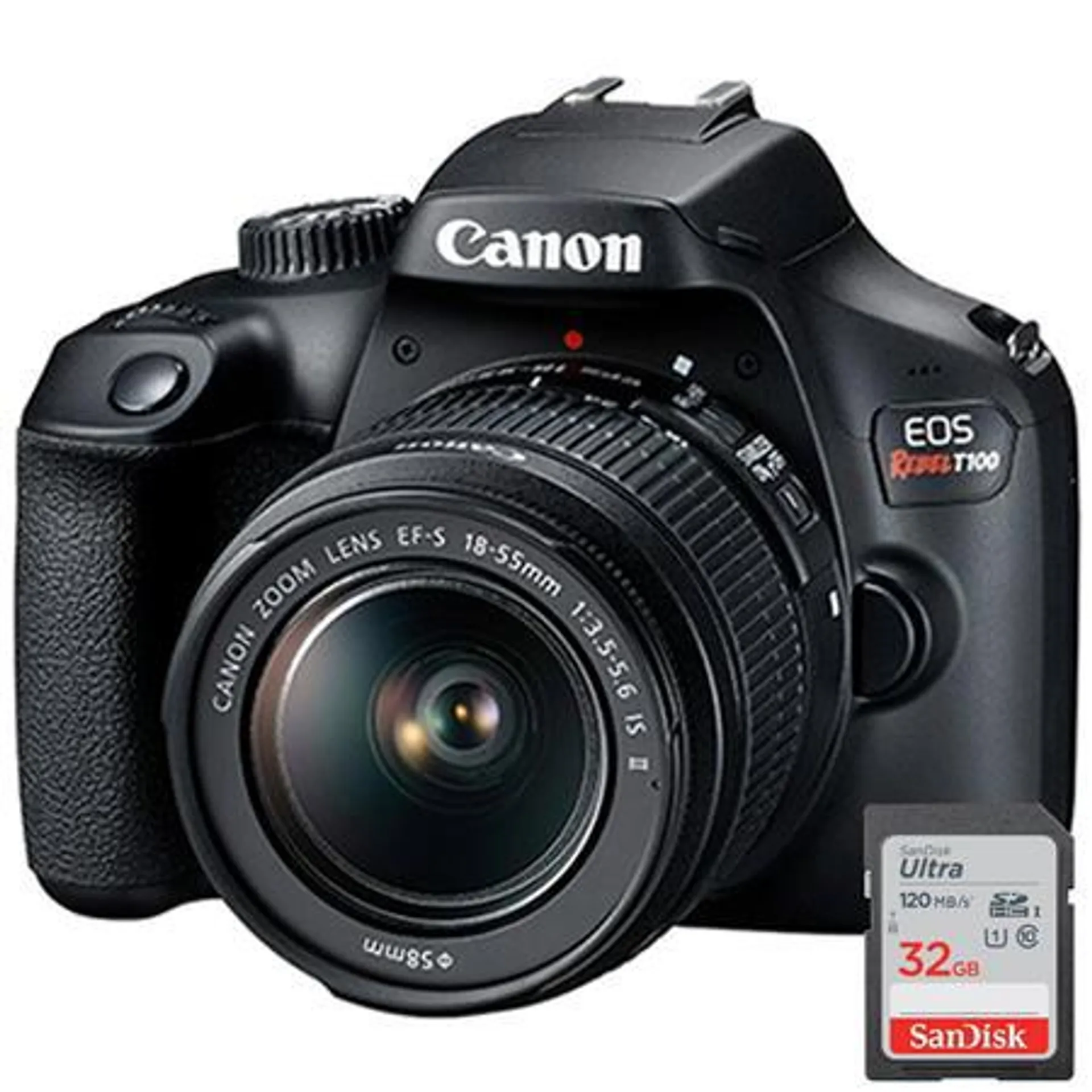 Canon EOS Rebel T100 DSLR Camera with EF-S 18-55mm f/3.5-5.6 IS II Lens