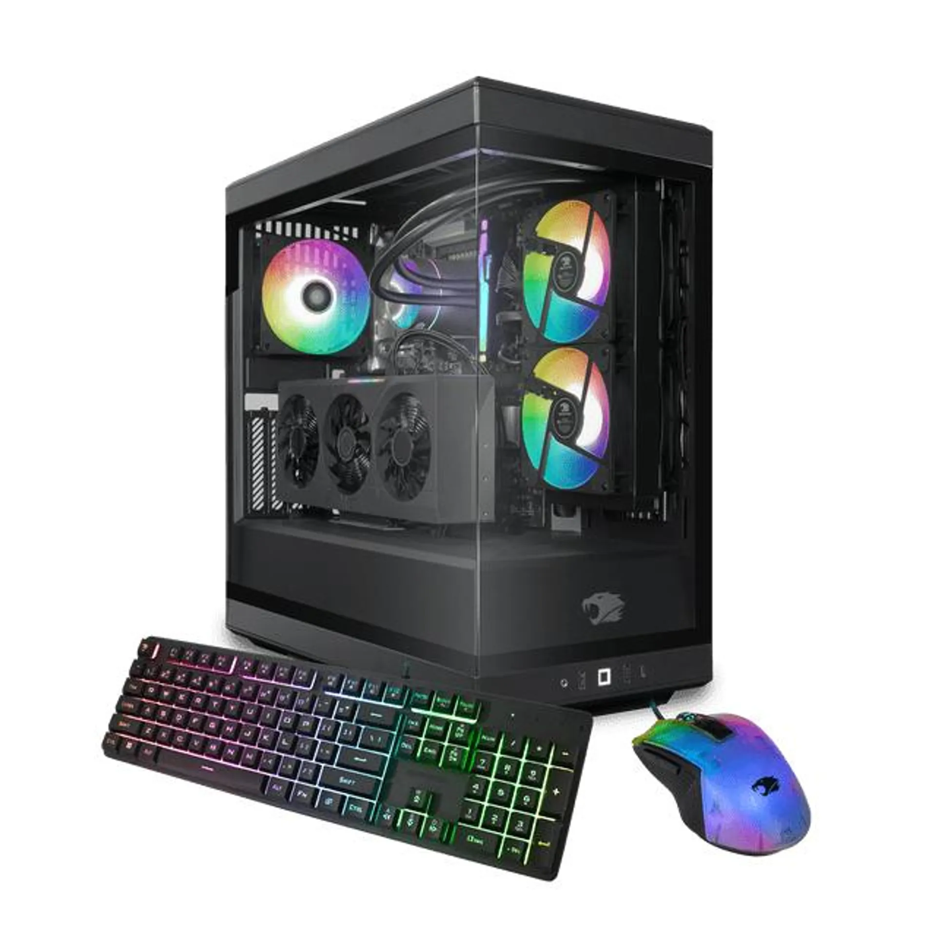 iBUYPOWER Y40 Gaming Desktop Liquid Cooled AMD Ryzen 7-7700 NVIDIA GeForce RTX 4070 12GB - 16GB DDR5 1TB SSD Black (2024)