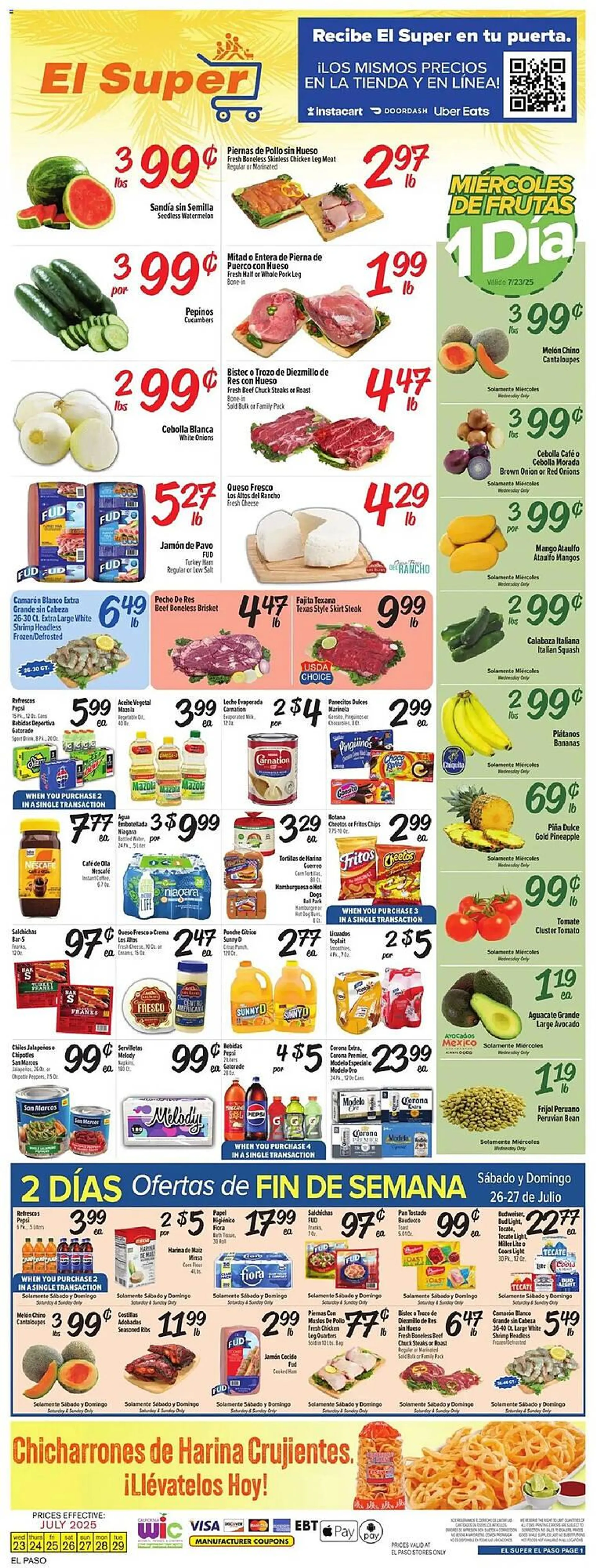 Weekly ad El Super Weekly Ad from July 23 to July 30 2025 - Page 1