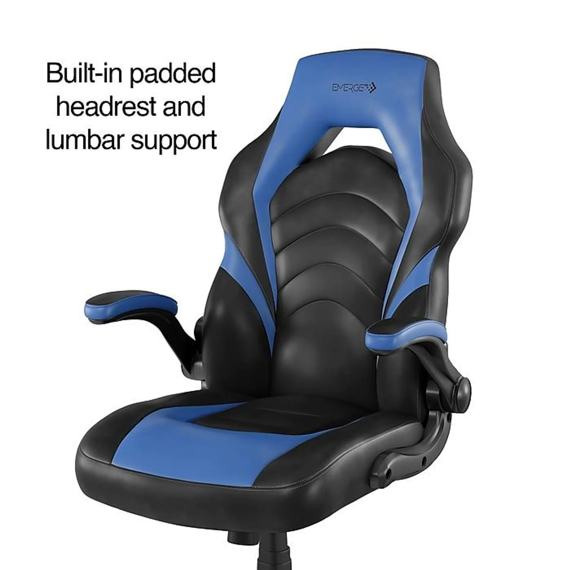 Staples Emerge Vortex Bonded Leather Ergonomic Gaming Chair,