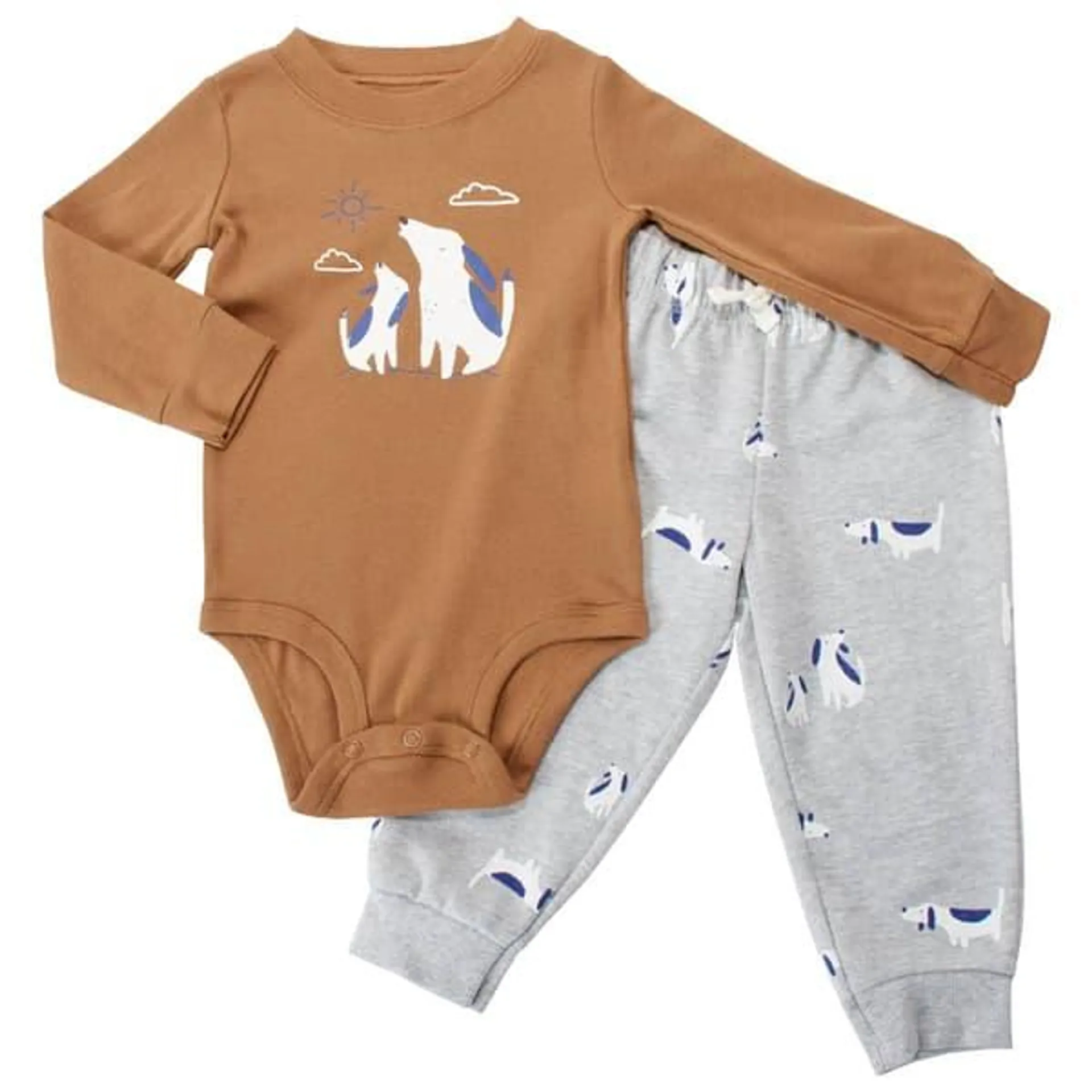 Baby Boy (NB-24M) Carter’s® Long Sleeve Dogs Bodysuit & Pants Set