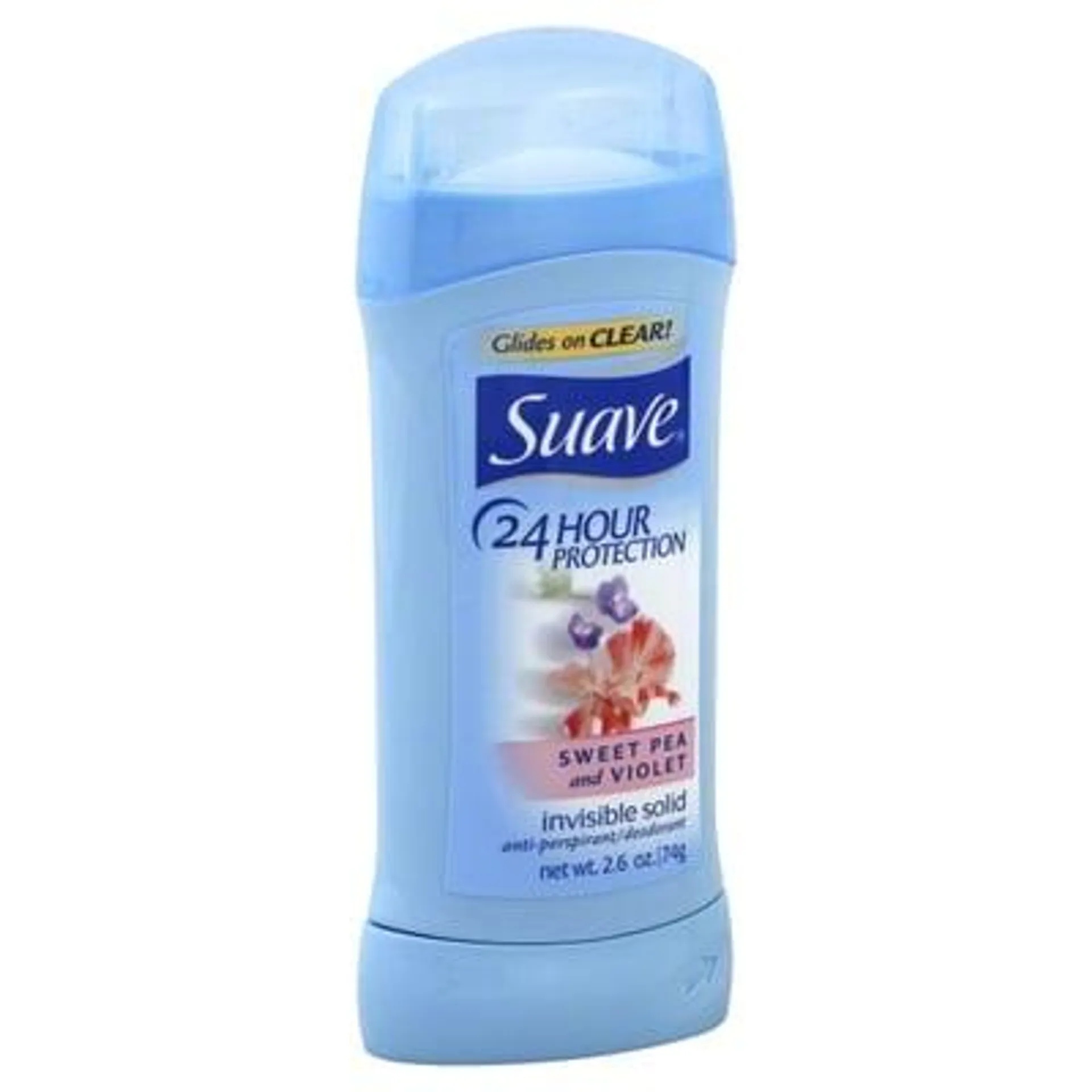 Suave, 24 Hour Protection - Anti-Perspirant/Deodorant, Invisible Solid, Sweet Pea and Violet