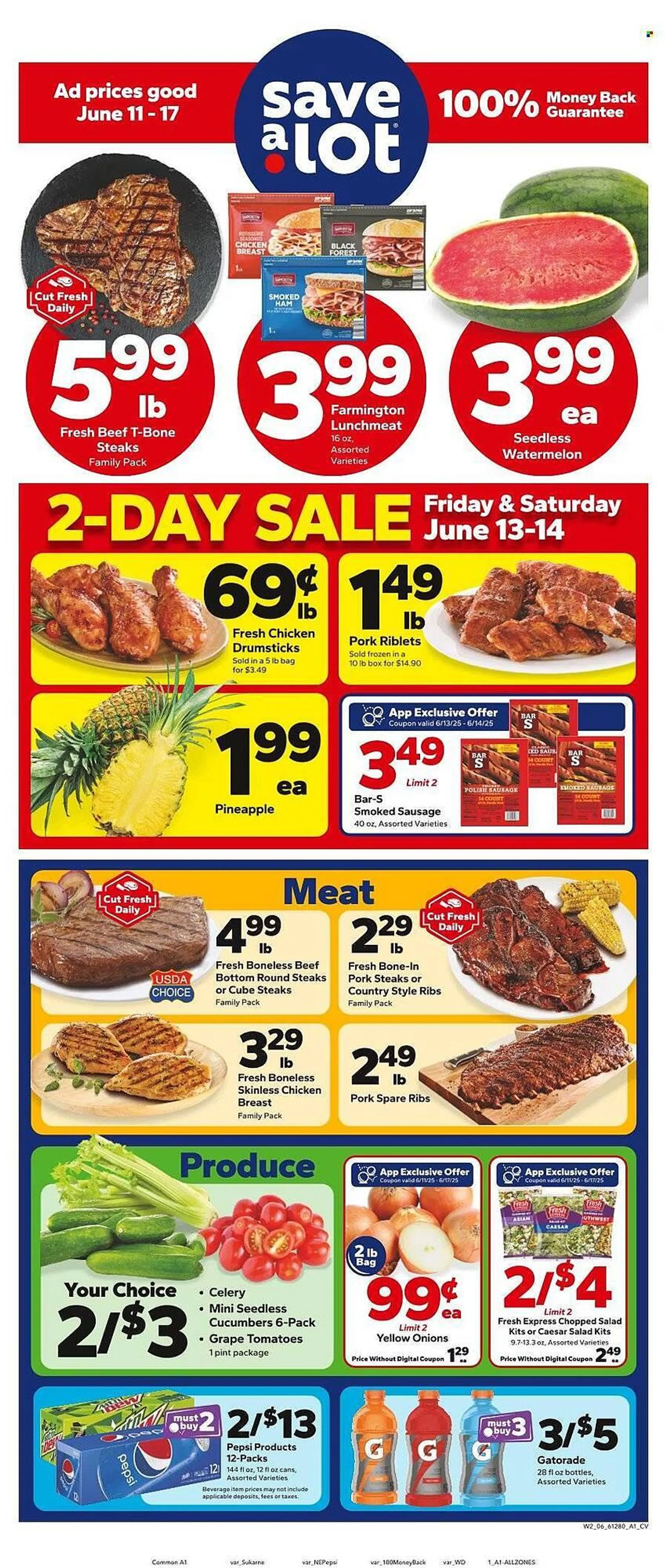 Weekly ad Save a Lot Weekly Ad from June 11 to June 17 2025 - Page 1