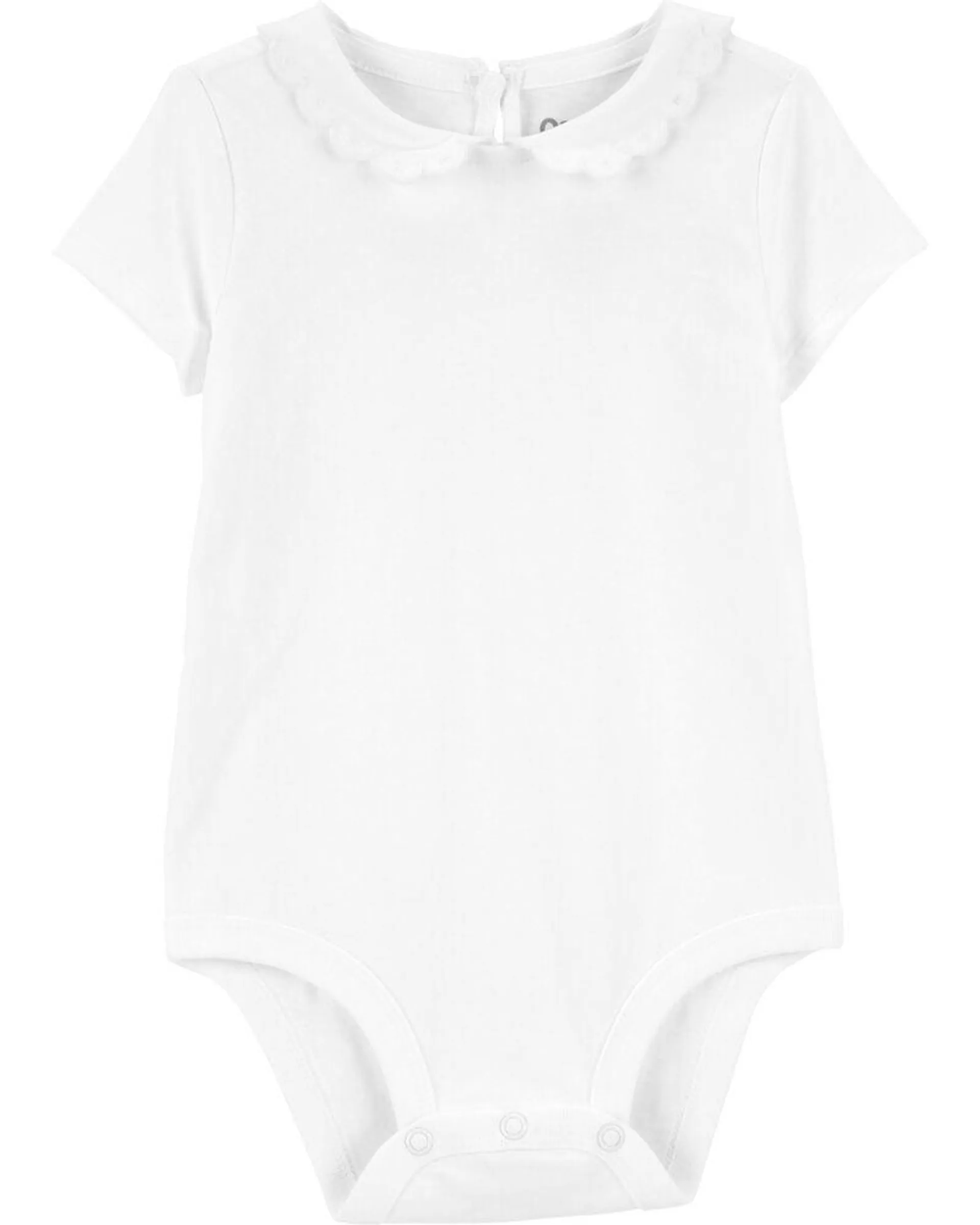 Baby Scalloped Peter Pan Collar Jersey Bodysuit