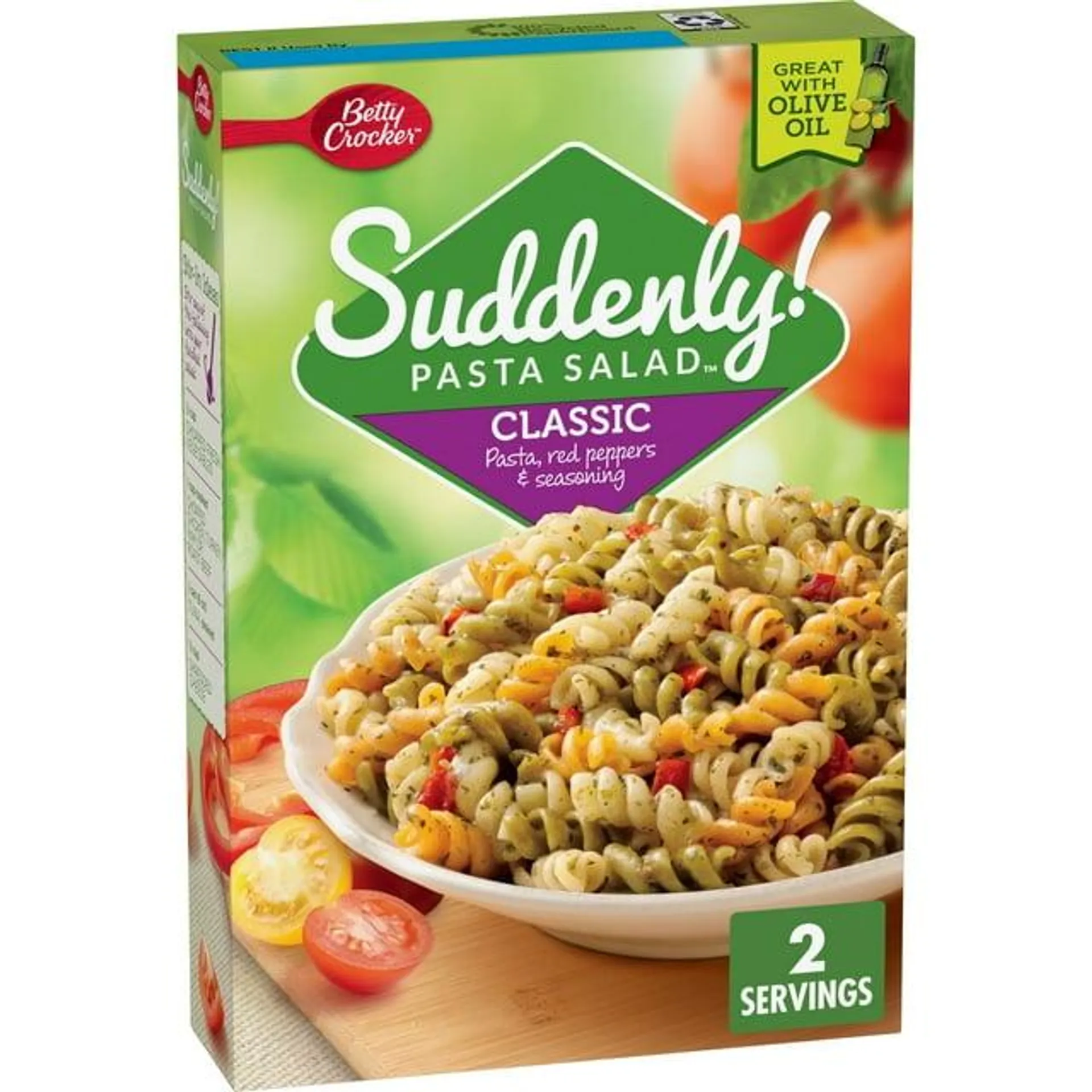 Suddenly Salad Classic Pasta Salad Mix with Red Peppers & Seasoning, 7.75 oz Box