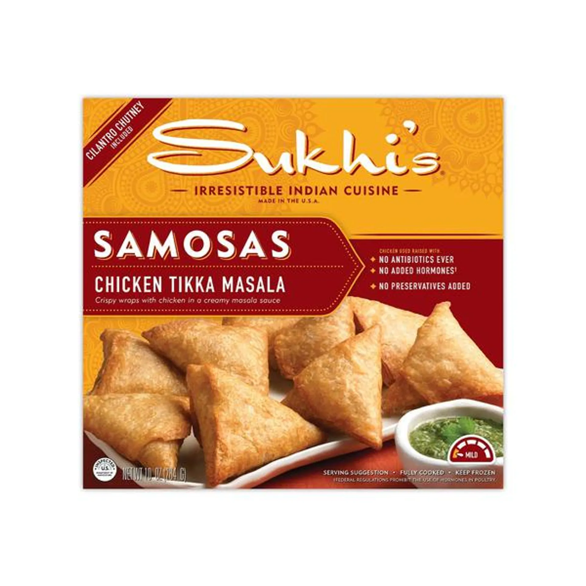 Sukhi's Chicken Tikka Masala Indian Samosa, Crispy & Flaky Crust