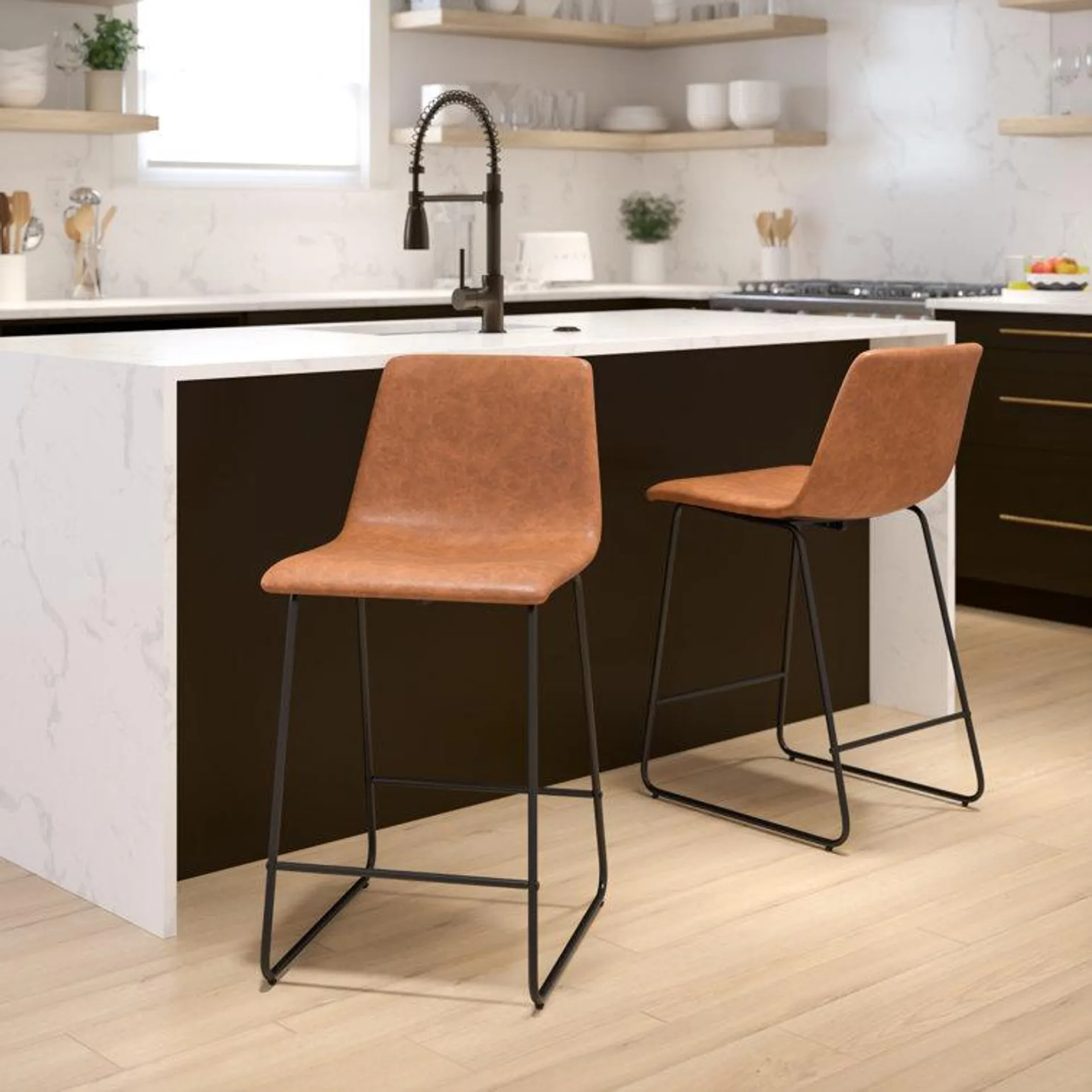 Luca Upholstered Bar & Counter Stool (Set of 2)