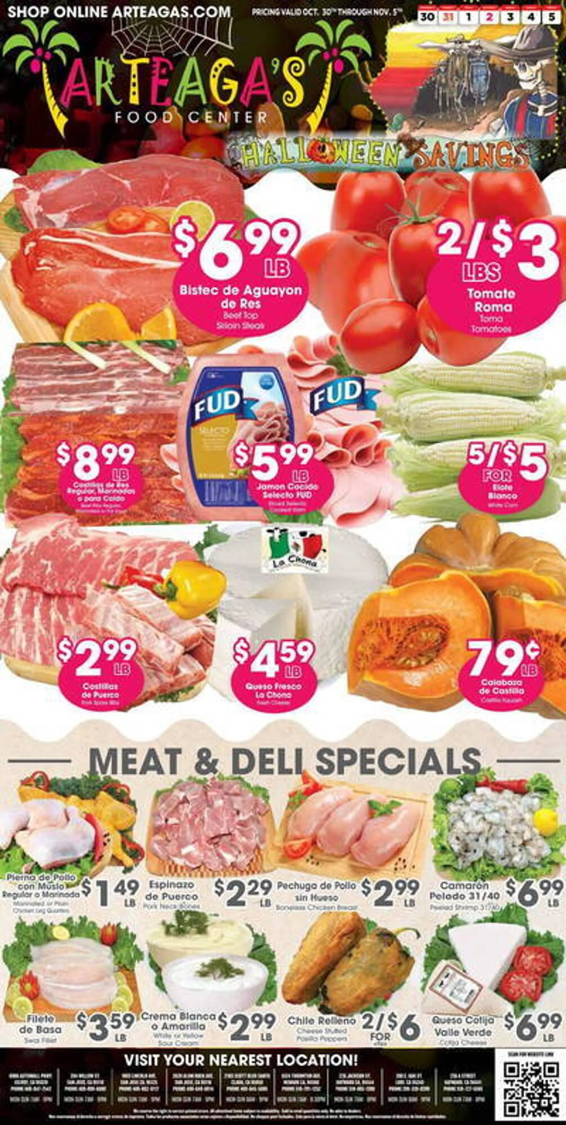 Weekly ad Arteagas Food Center Weekly Ad from October 30 to November 5 2024 - Page 1