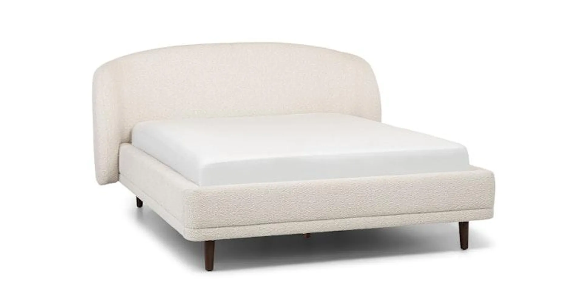 Kayra Ivory Bouclé Queen Bed