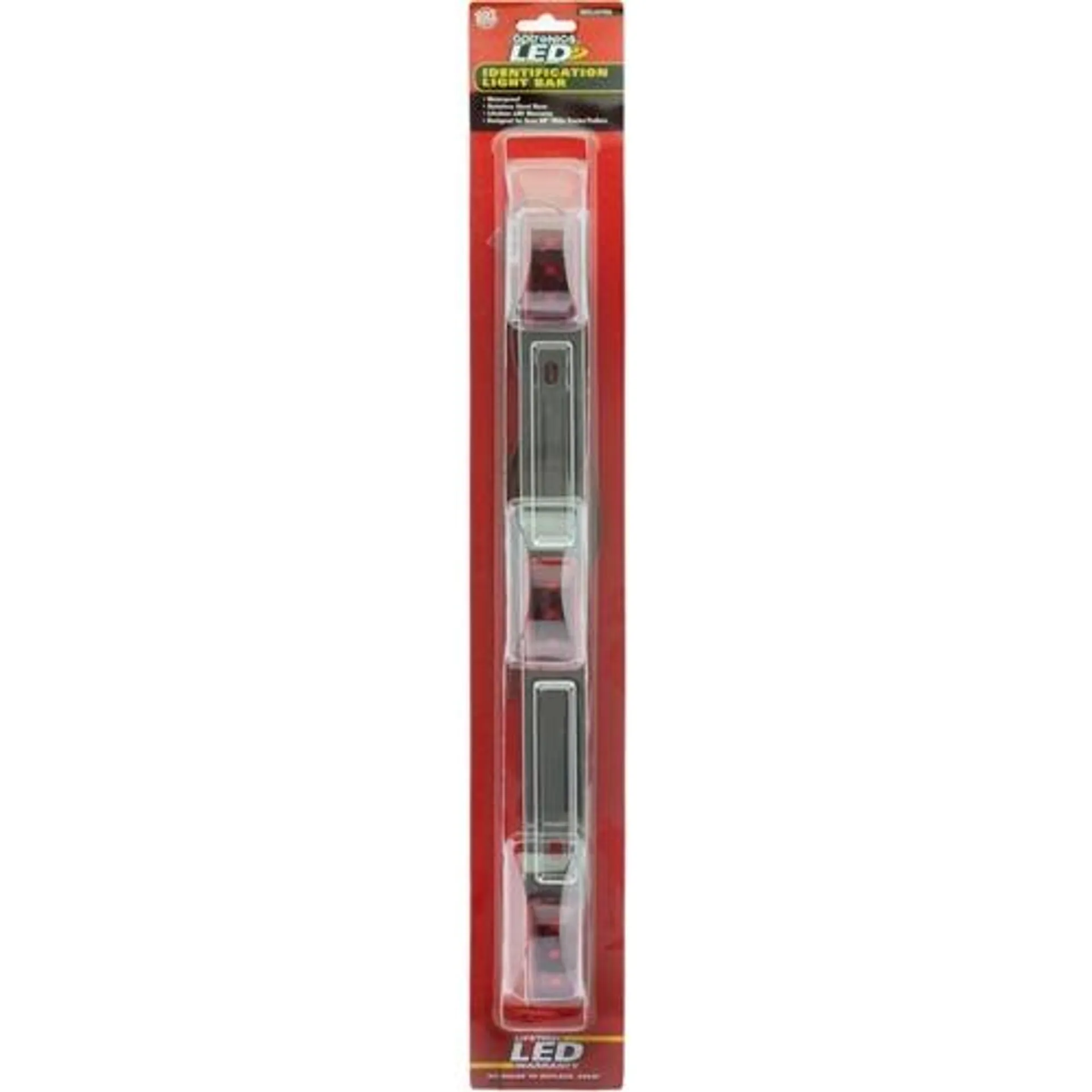 Optronics Identification LED Light Bar Steel Base, Red