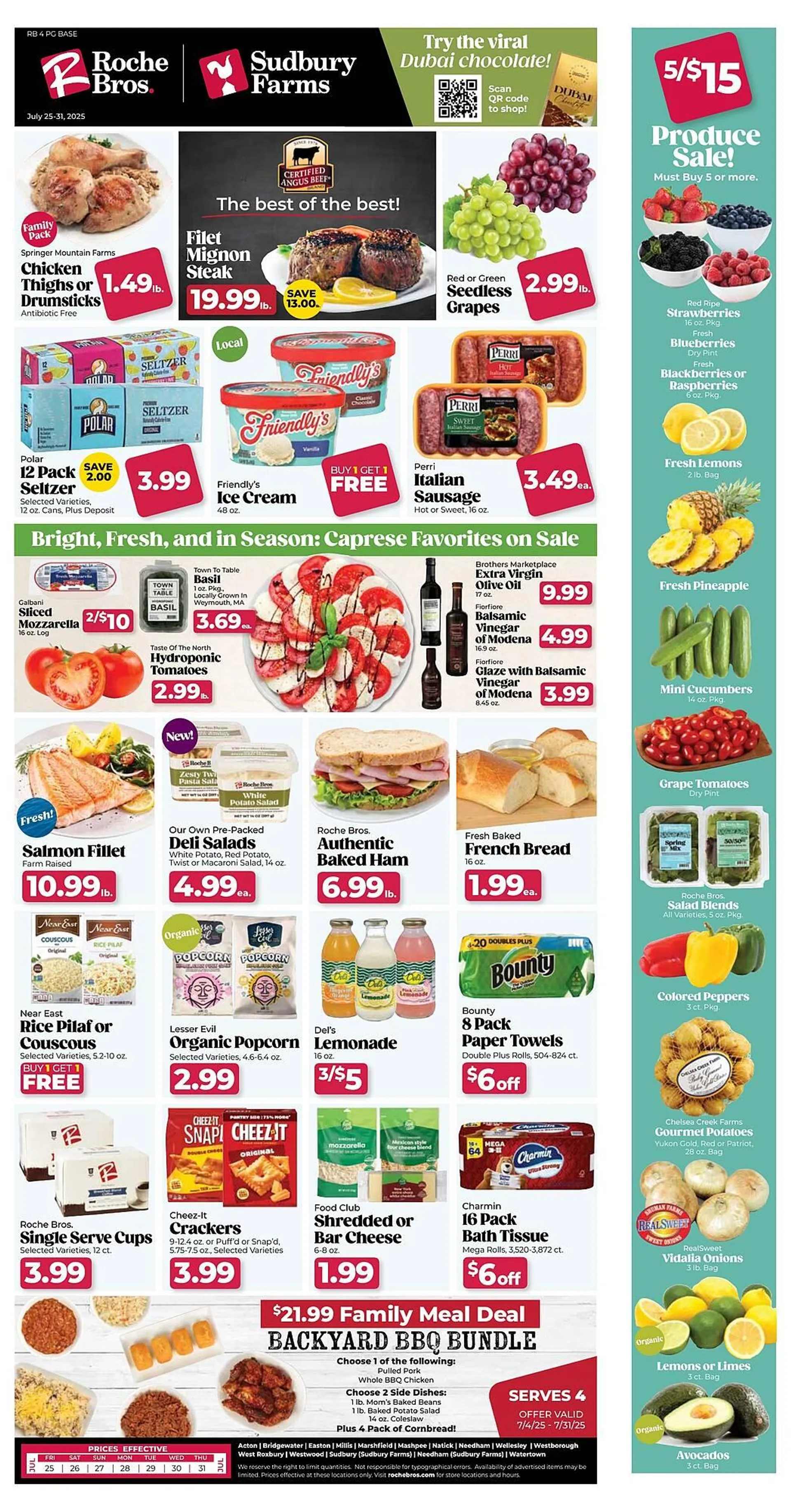Weekly ad Roche Bros Weekly Ad from July 25 to July 31 2025 - Page 1