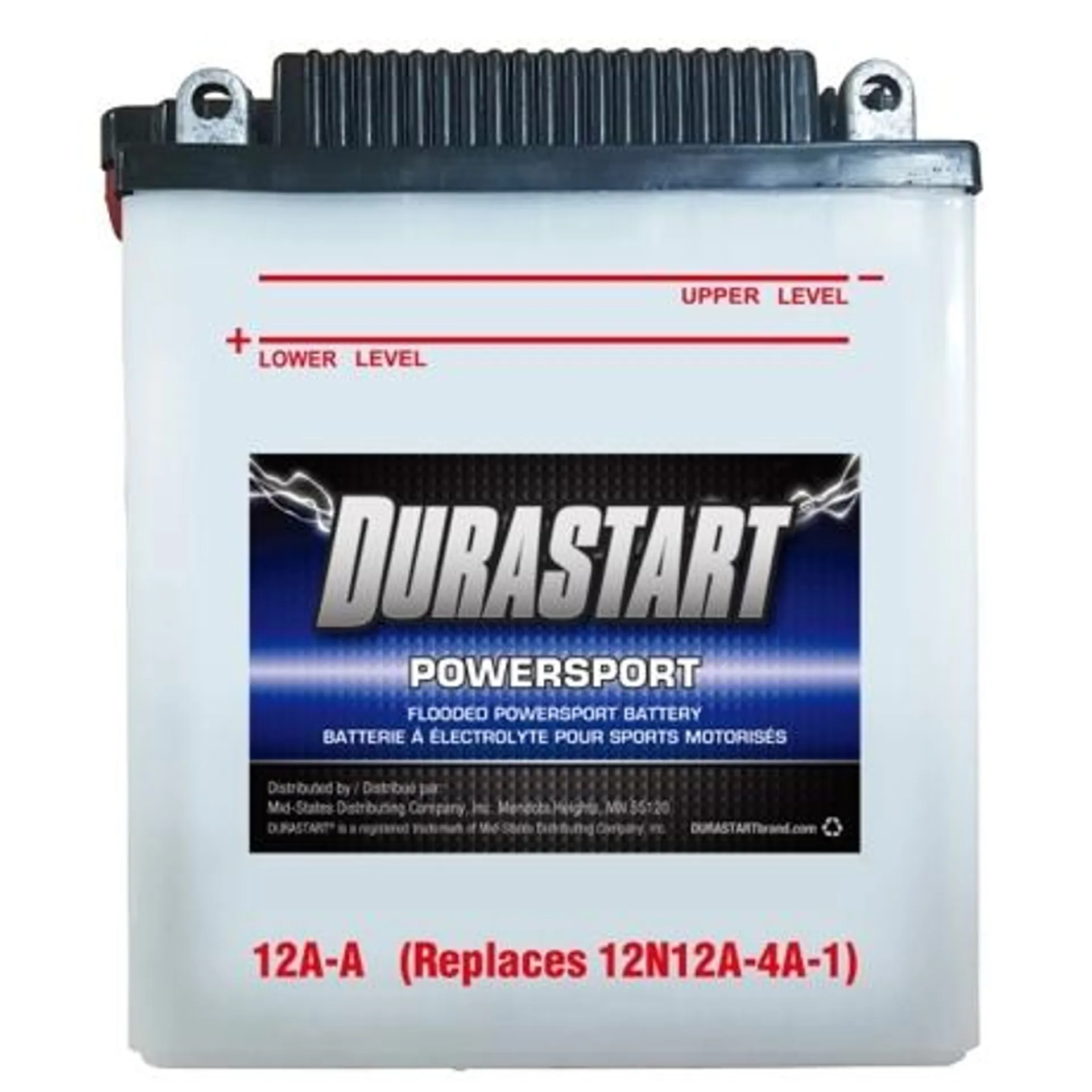 Durastart Flooded Powersport Battery - 12V -12A-A