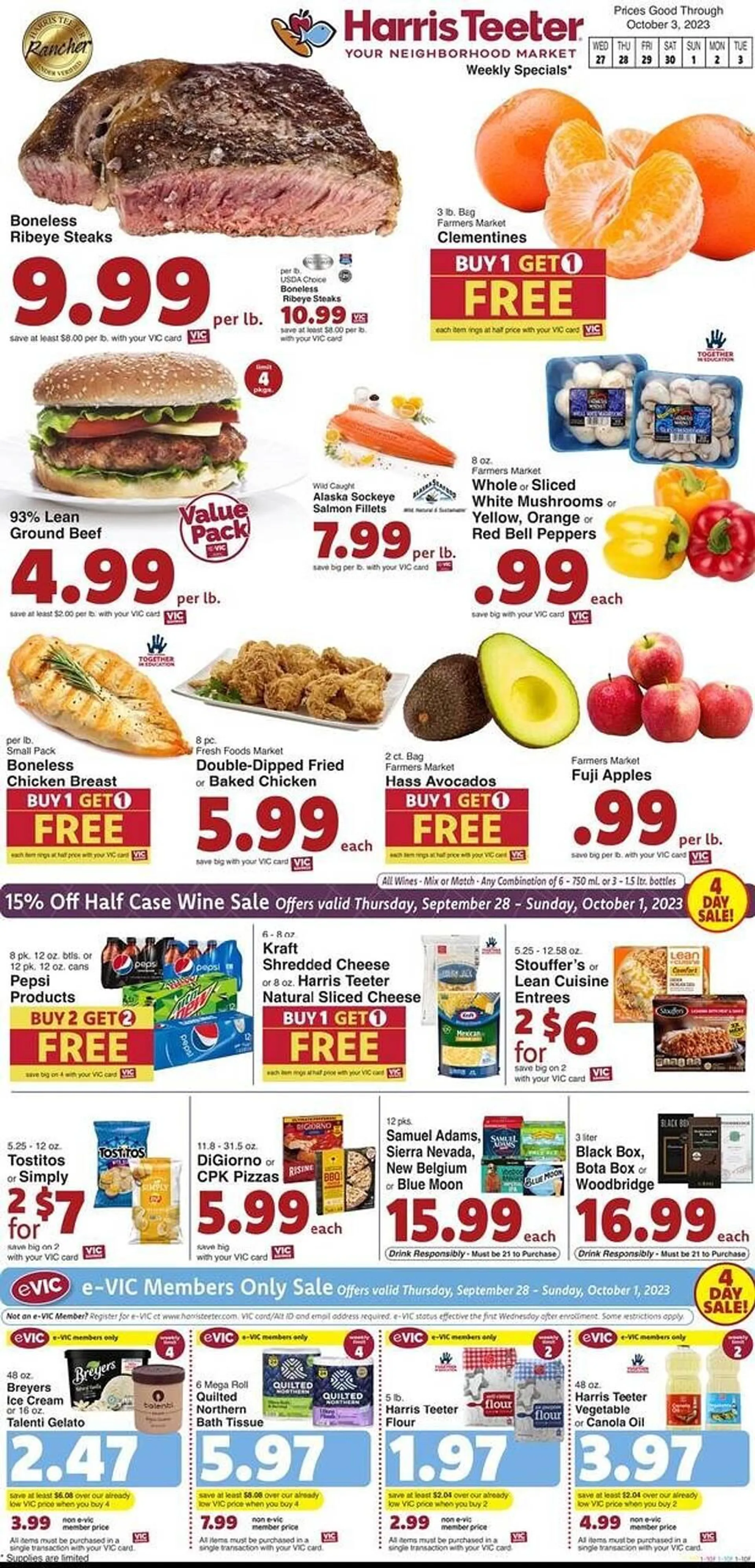 Weekly ad Harris Teeter Weekly Ad from September 27 to October 3 2023 - Page 1