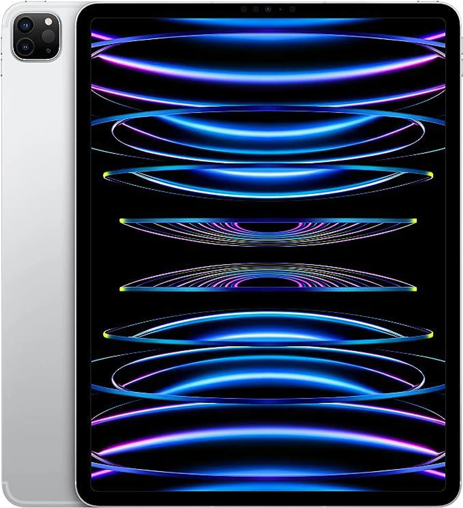 Apple iPad Pro 12.9-inch (6th Generation): with M2 chip, Liquid Retina XDR Display, 256GB, Wi-Fi 6E + 5G Cellular, 12MP front/12MP and 10MP Back Cameras, Face ID, All-Day Battery Life – Silver