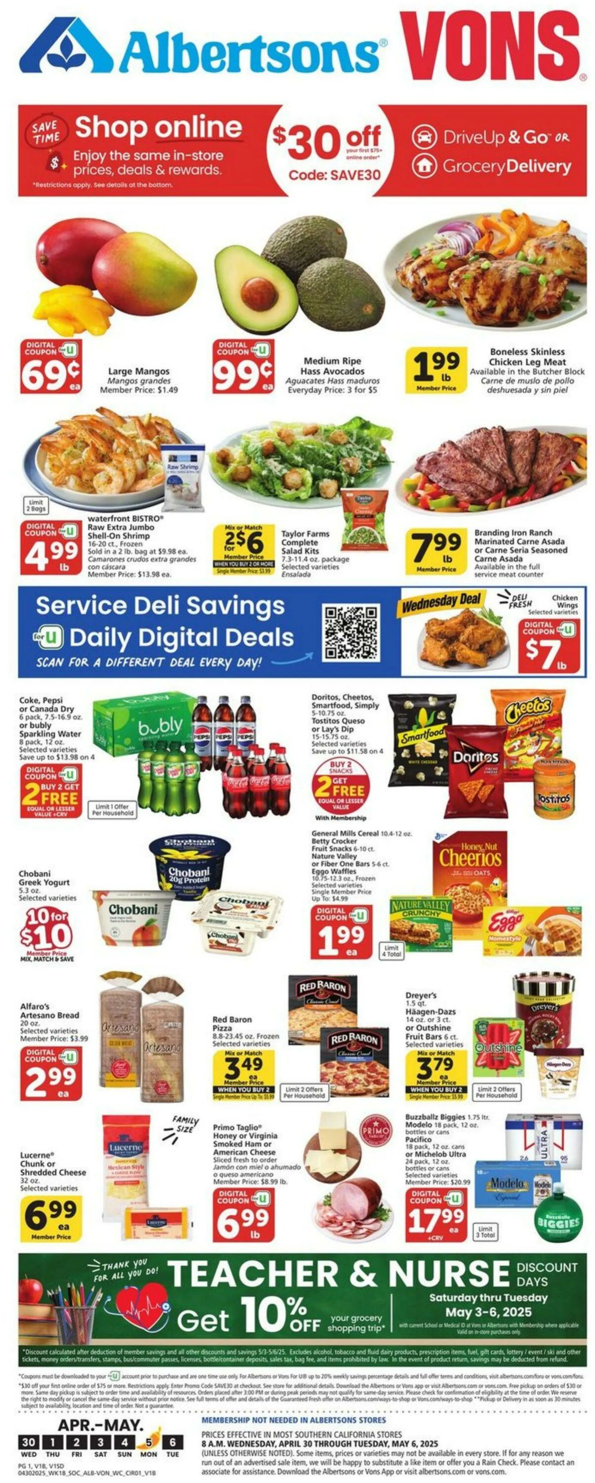 Vons Current weekly ad - 1