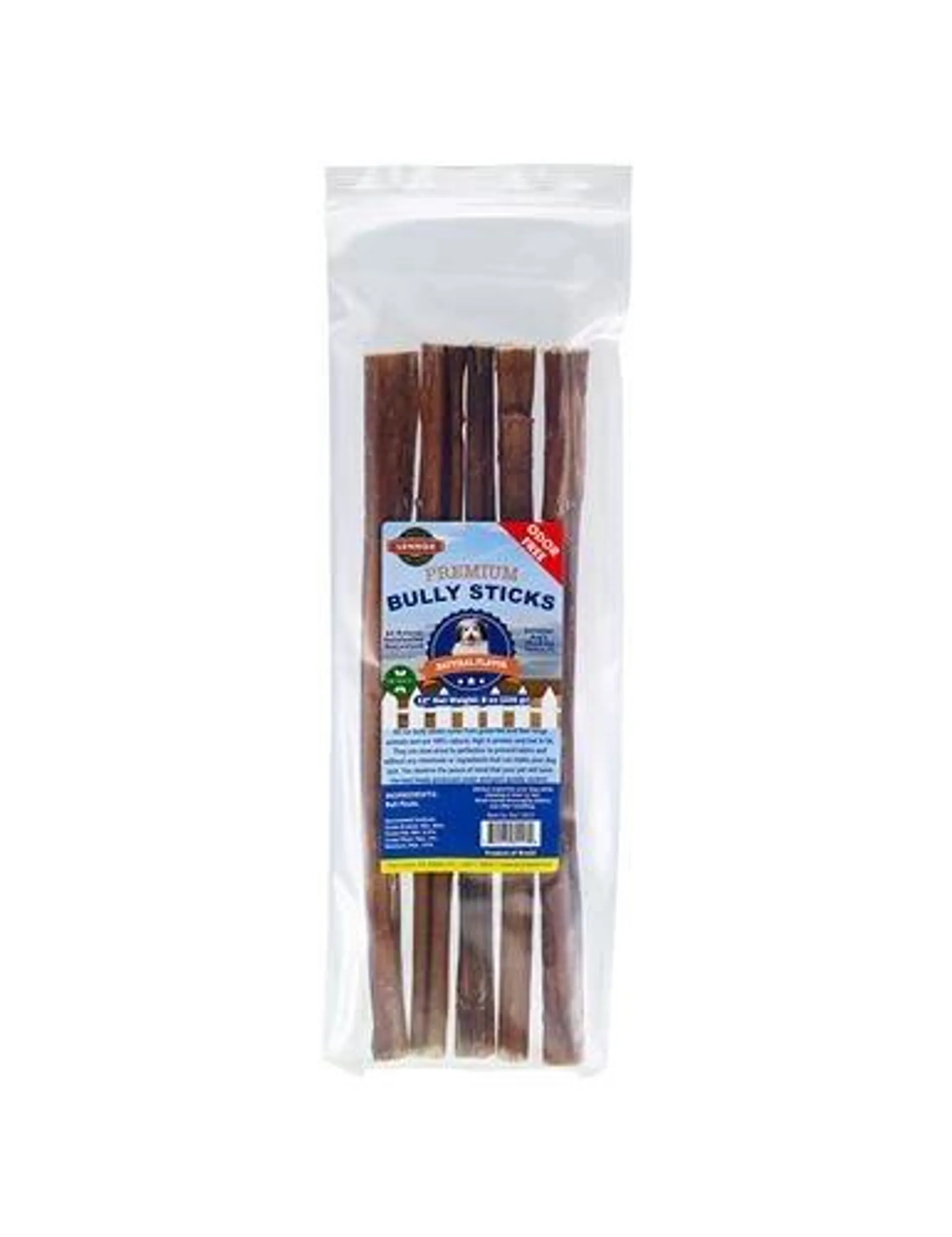 Lennox Rawhide Express Bully Stick Odor Free/Natural Dog Chew, 12 Inches