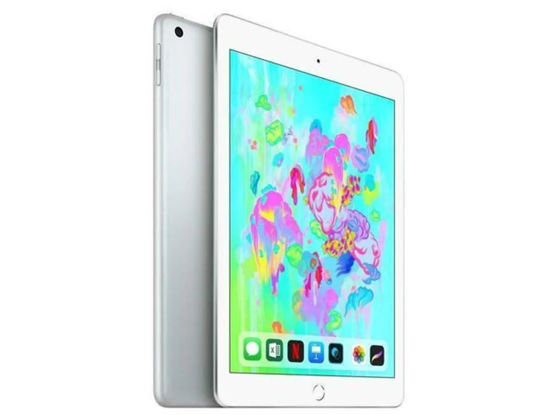 Apple iPad 6 (6th Gen) 128GB - Wi-Fi - 9.7" - Silver - MR7K2LL/A - 2018