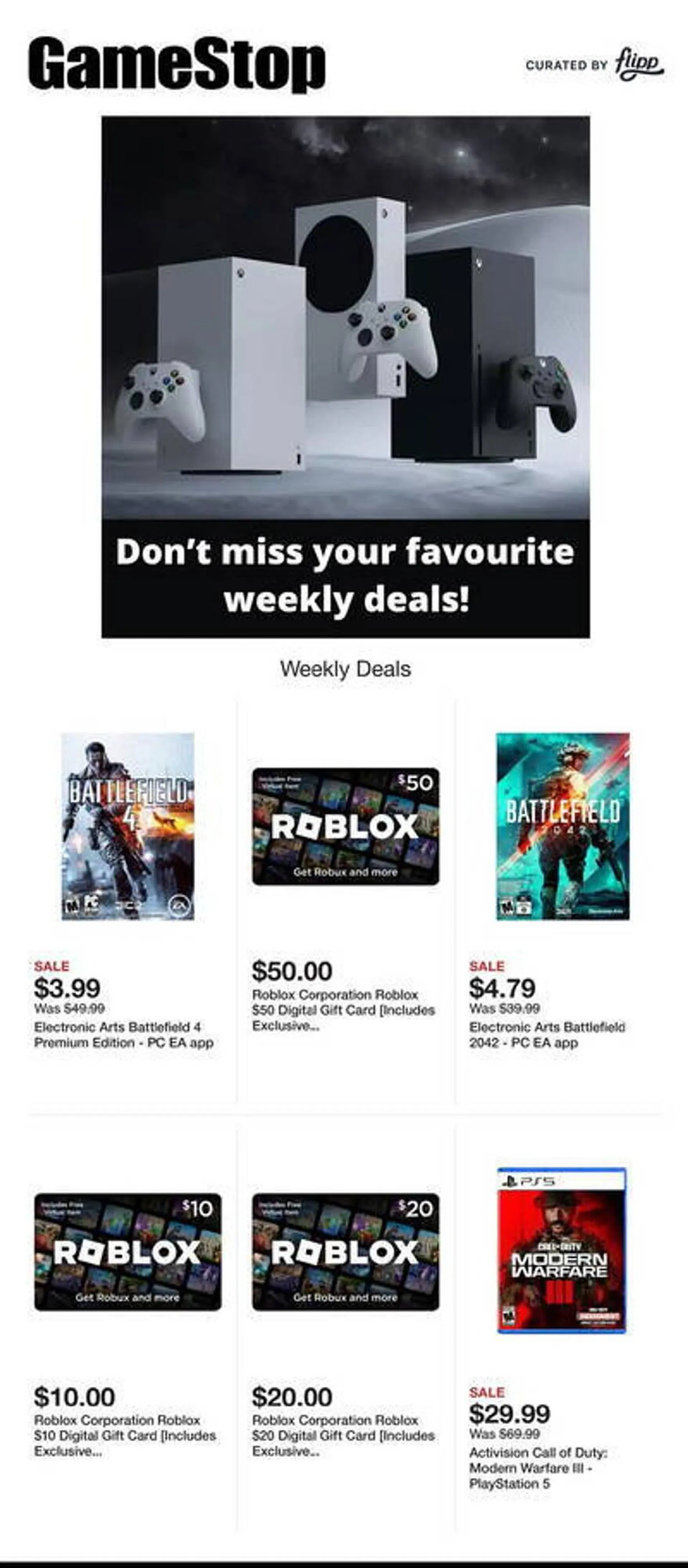 Game Stop Weekly Ad - 1