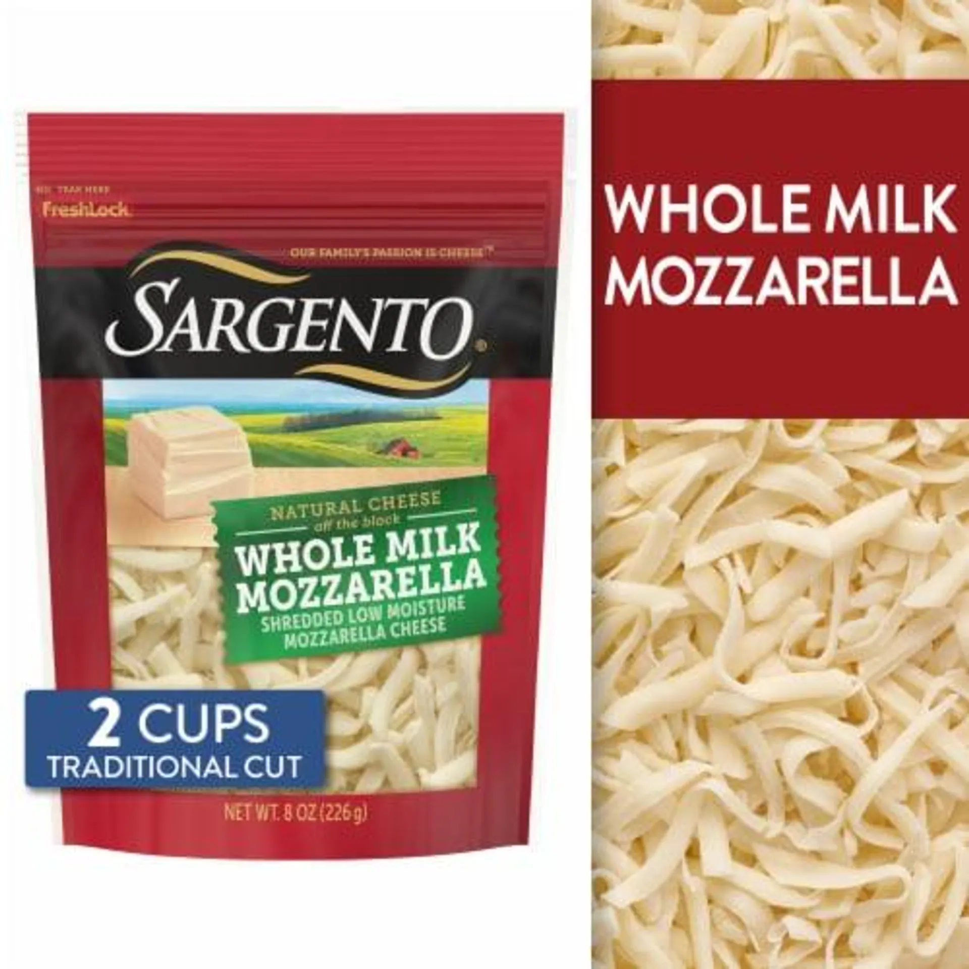 Sargento® Whole Milk Mozzarella Shredded Cheese