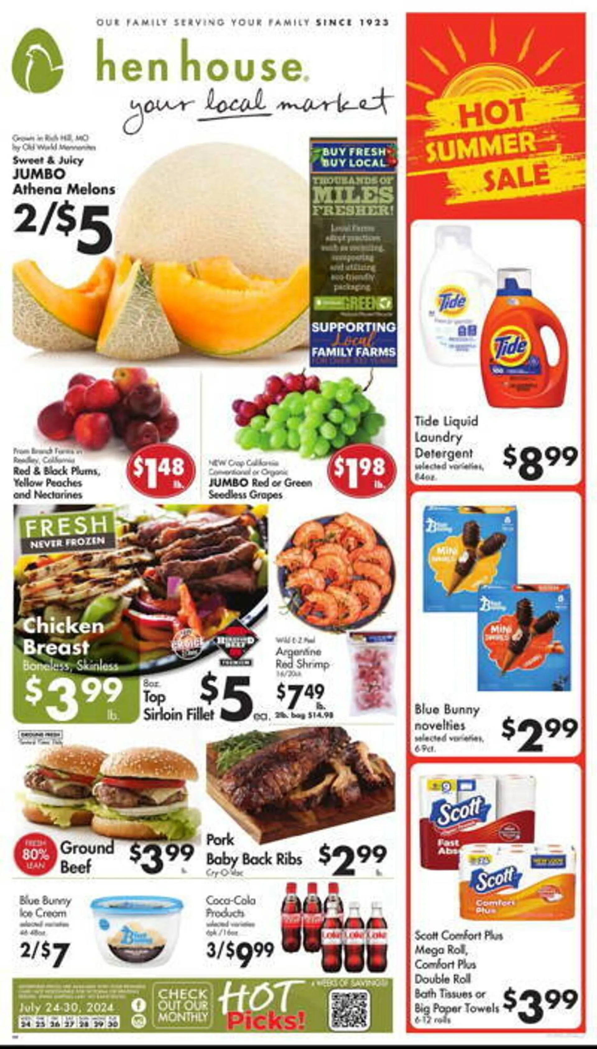 Weekly ad Hen House Weekly Ad from July 24 to July 30 2024 - Page 1