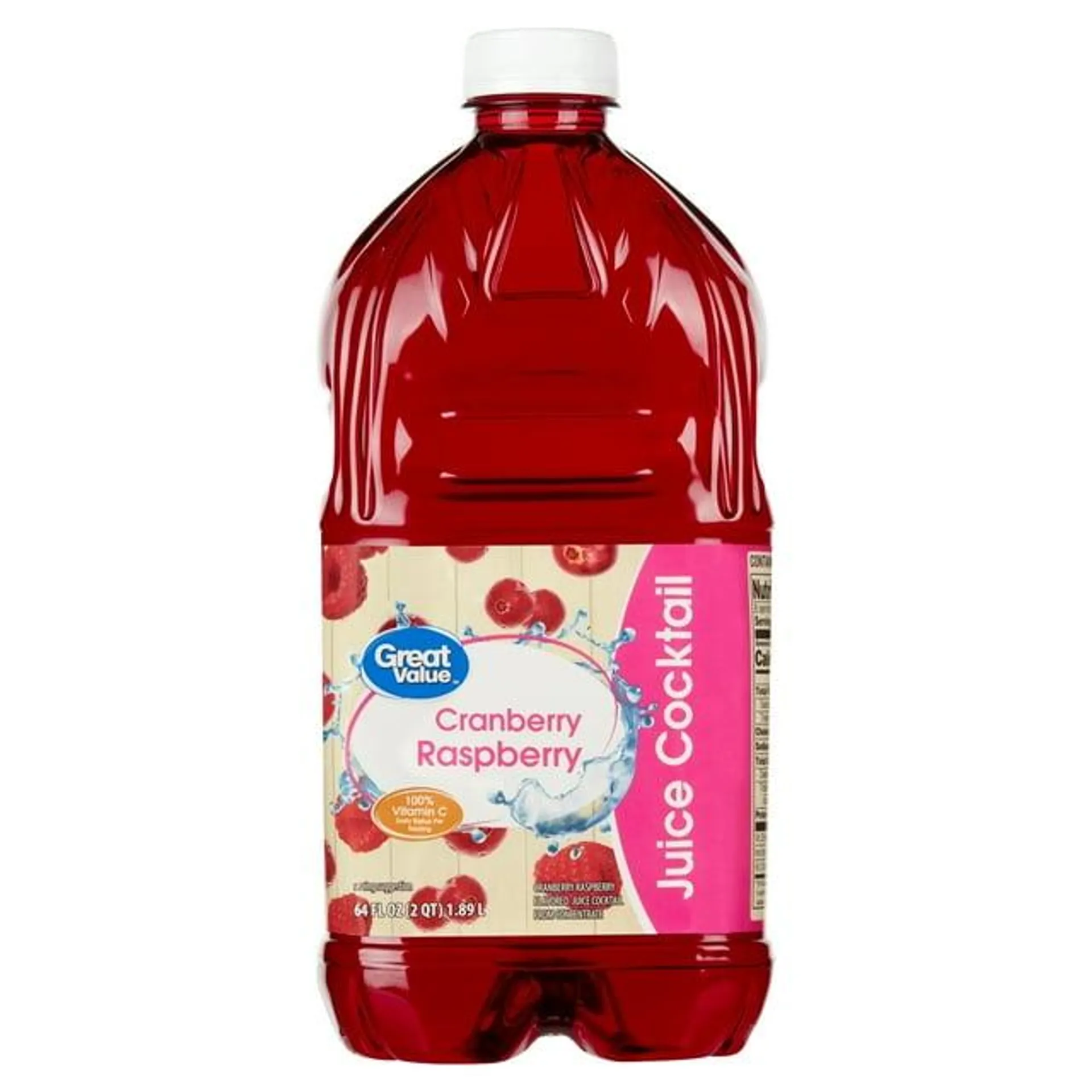 Great Value Cranberry Raspberry Juice Cocktail, 64 fl oz