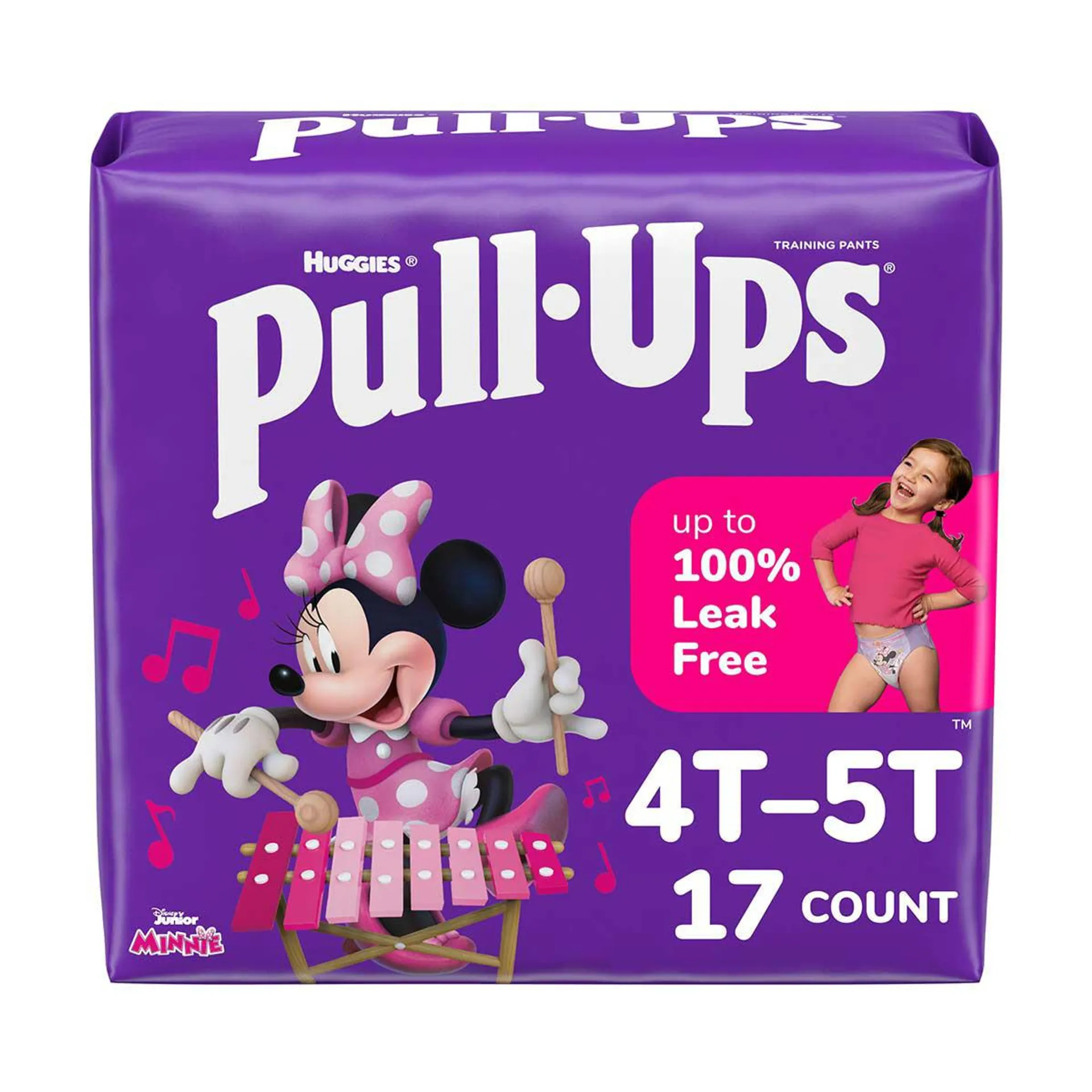 Pull-Ups Girls' Potty Training Pants, 4T-5T fits 38-50 lbs, 17 ct