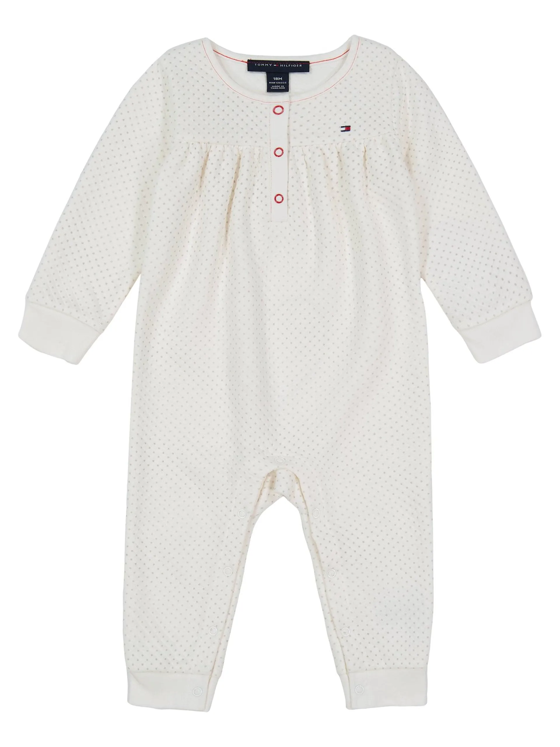 Tommy Hilfiger Baby Girls Coverall in Cream