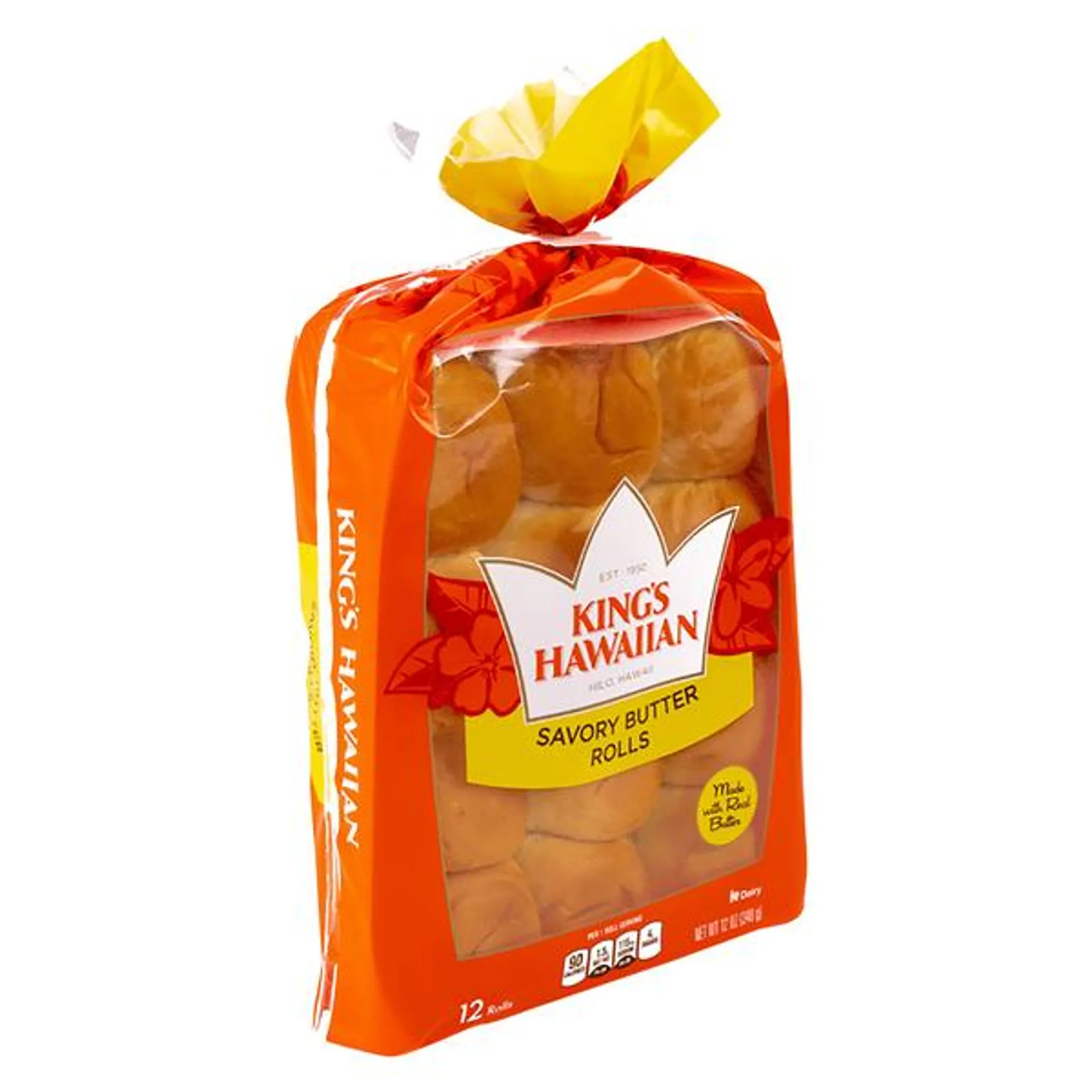 King's Hawaiian Savory Butter Rolls 12Ct