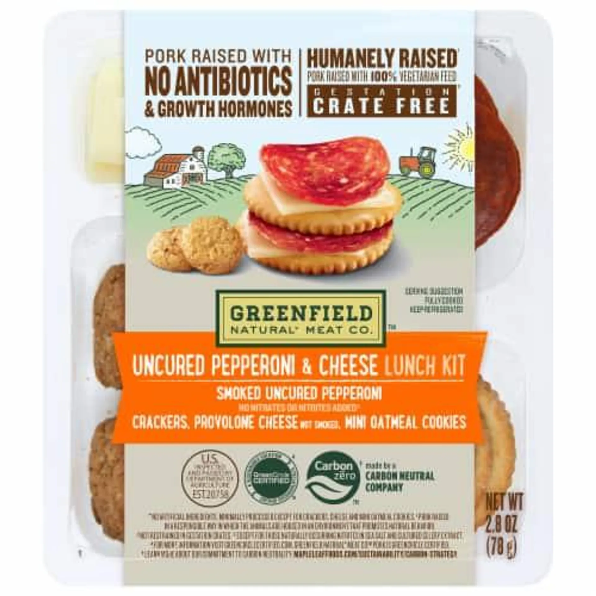 Greenfield™ Uncured Pepperoni & Cheese Lunch Kit