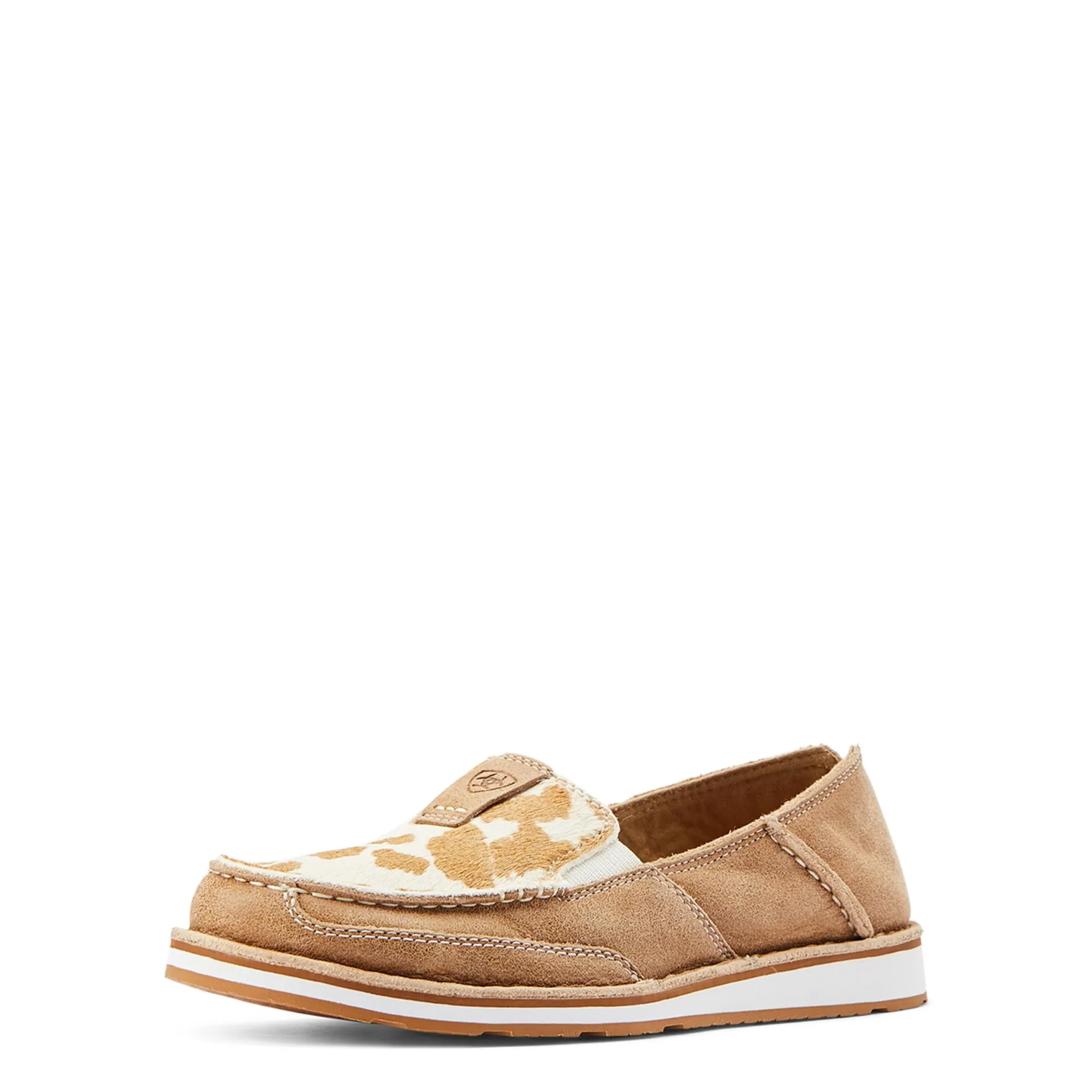 Ariat Womens Tan & White Hair On Cow Cruiser