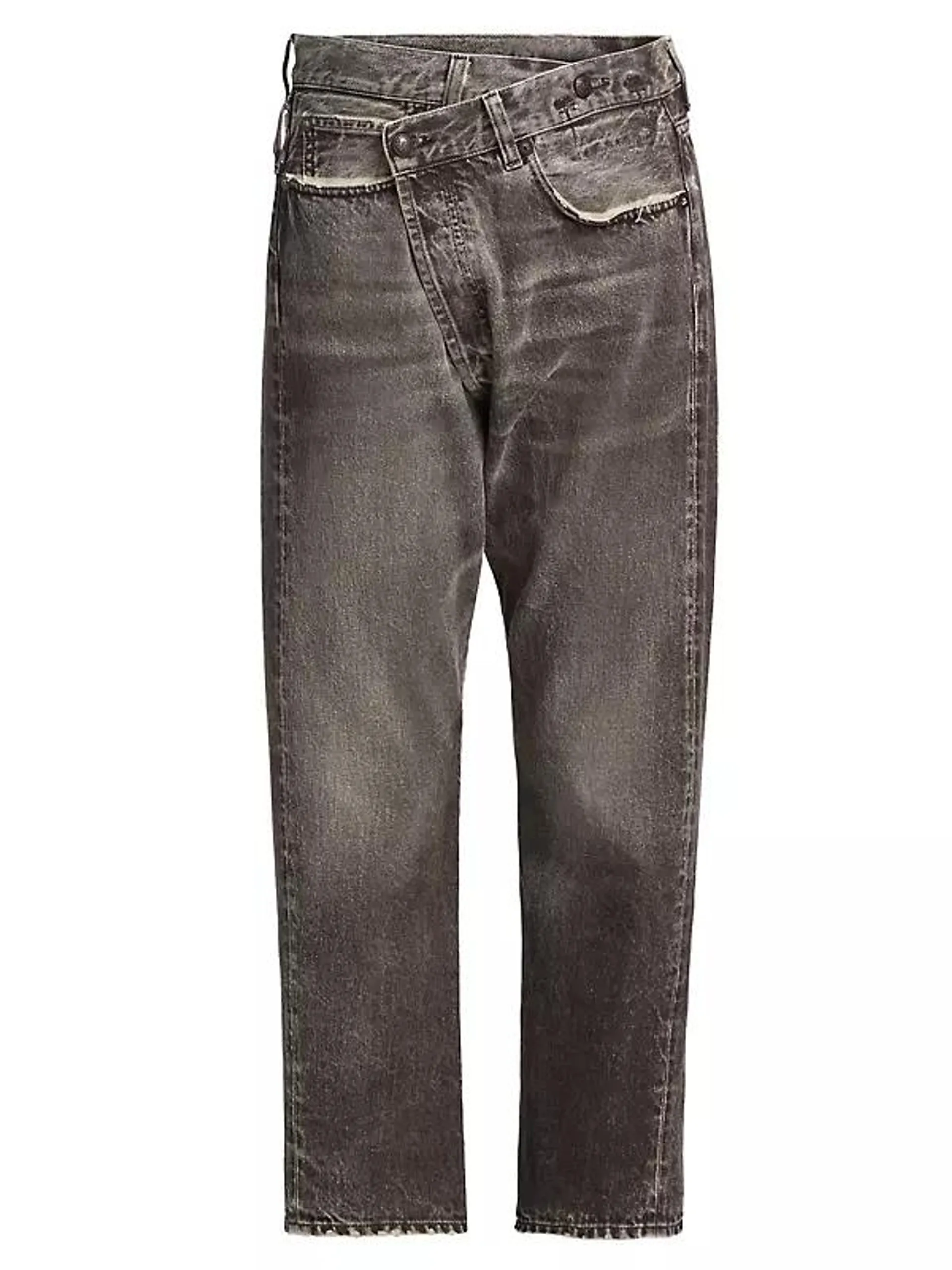 Crossover Low-Rise Baggy Drop-Crotch Jeans