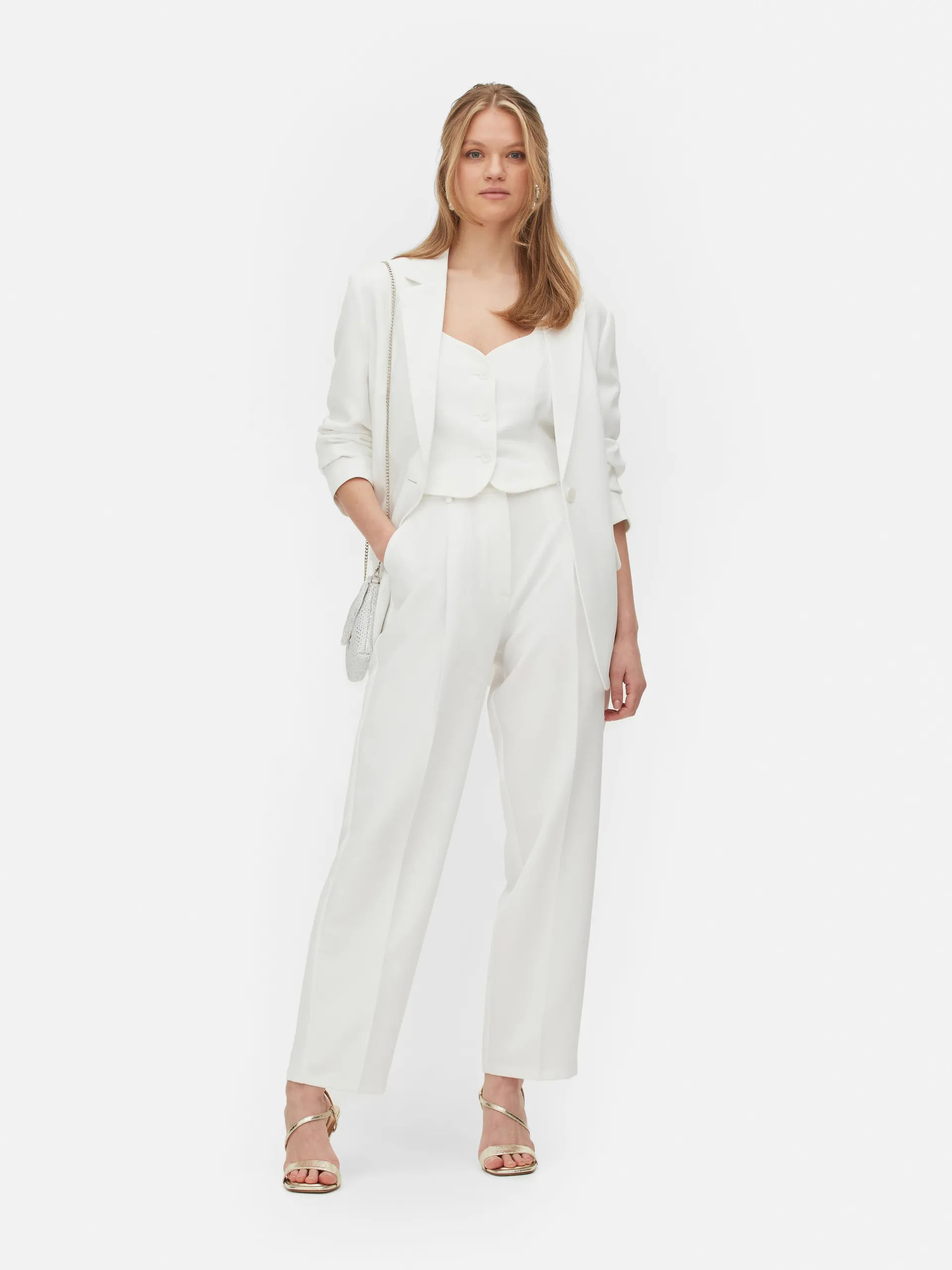 Tailored Straight Leg Trousers